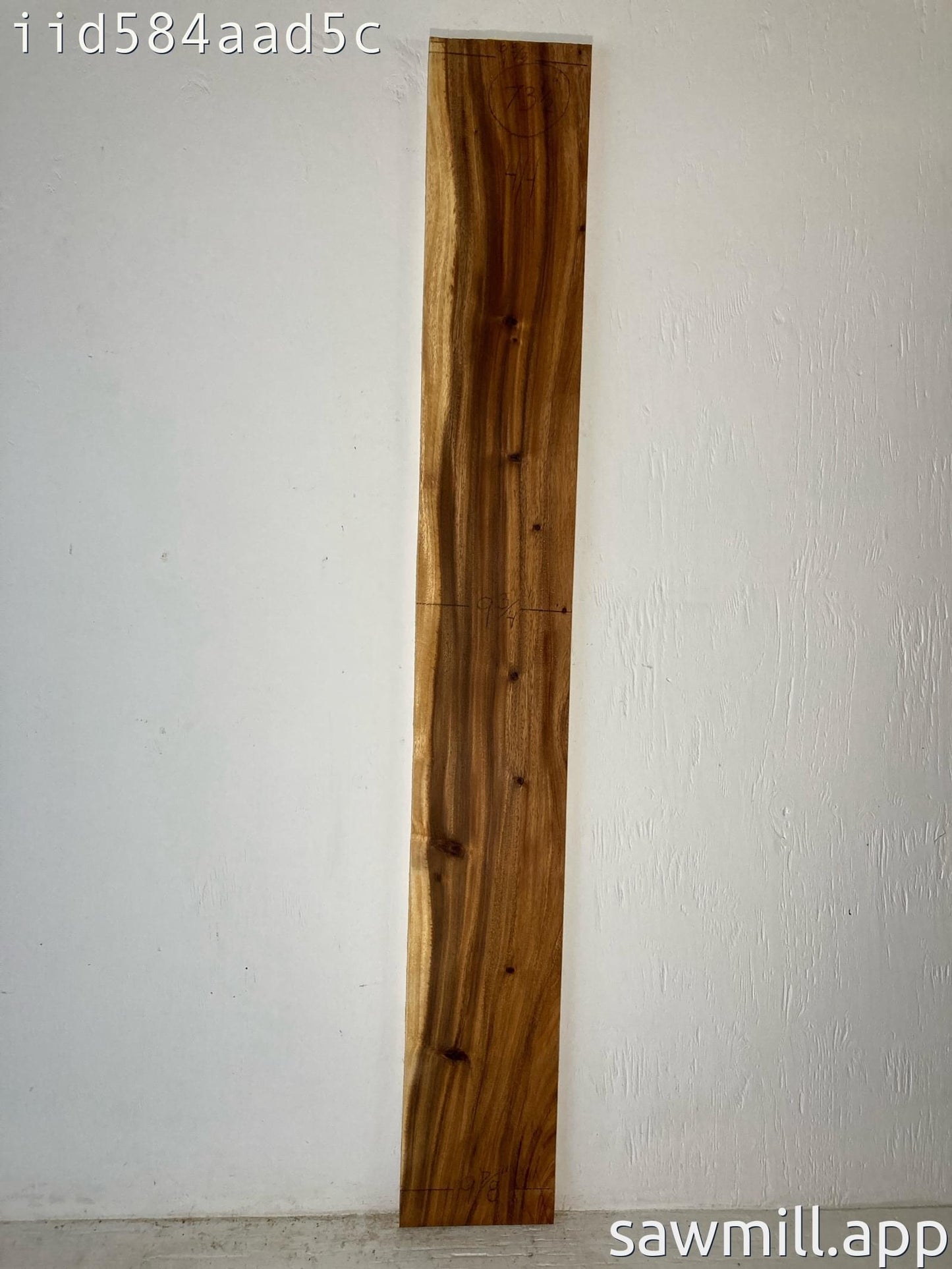 1" x 9" x 73" Monkeypod