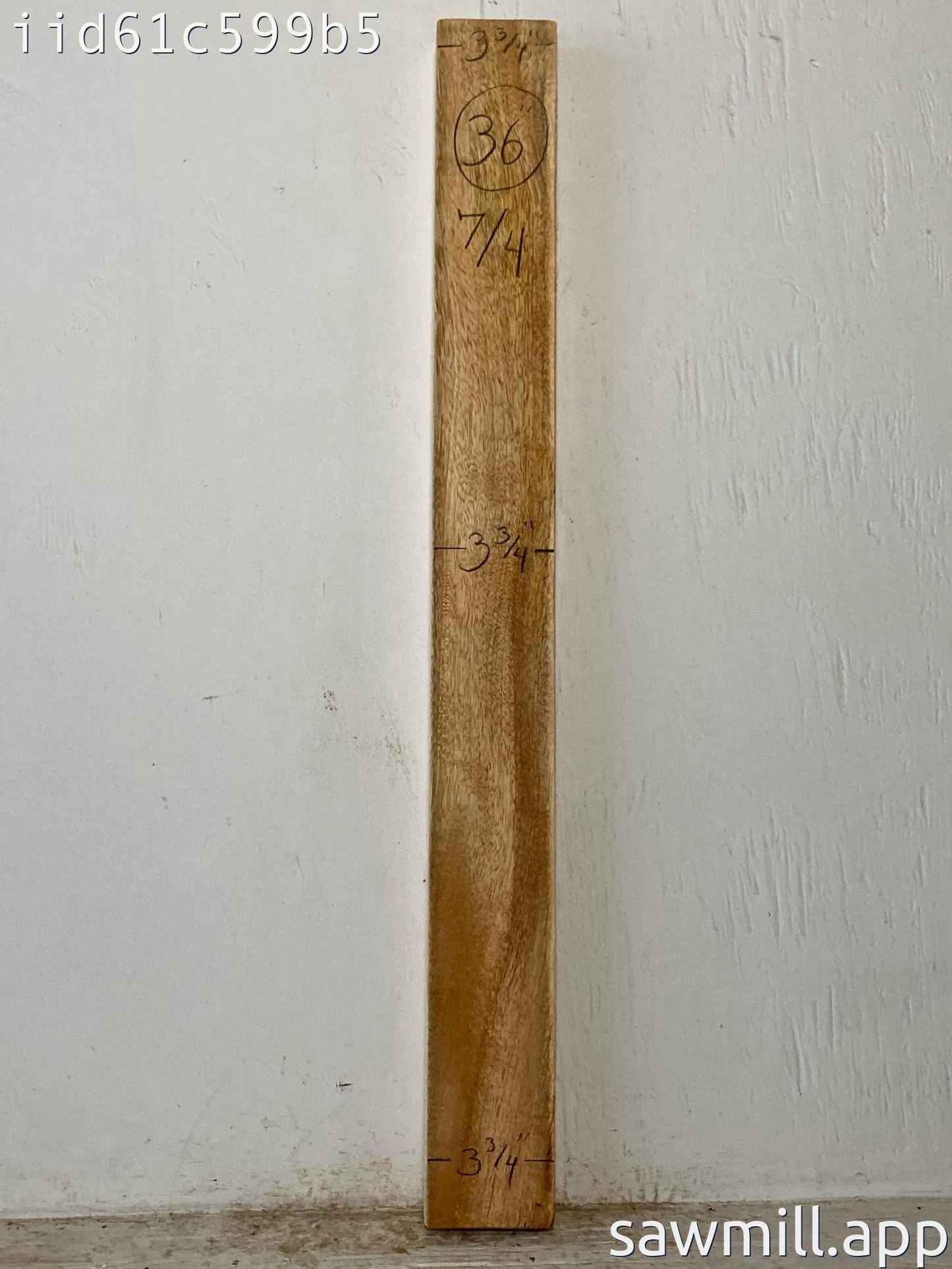 1.75" x 3" x 36" Mango