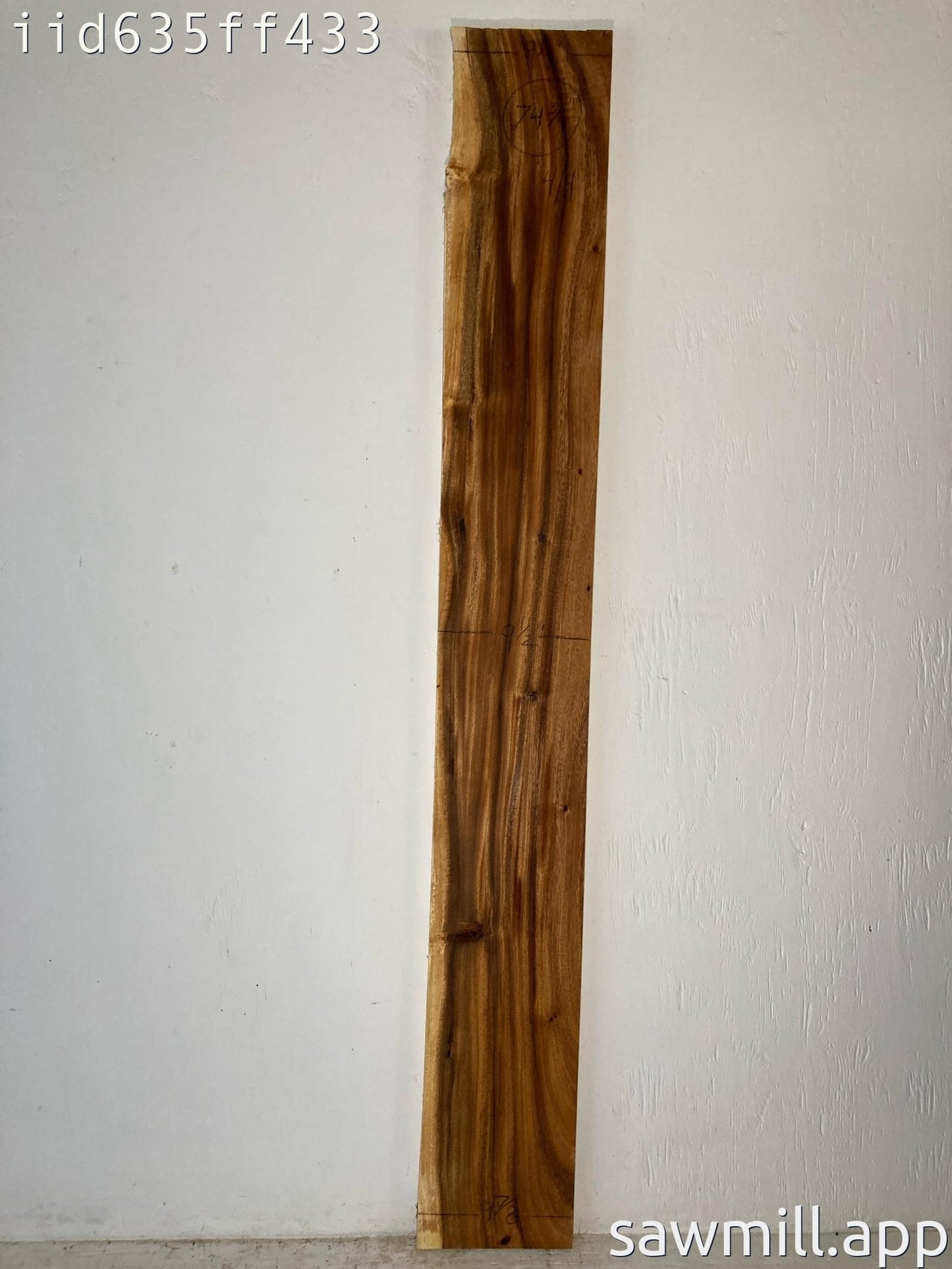 1" x 9" x 74" Monkeypod