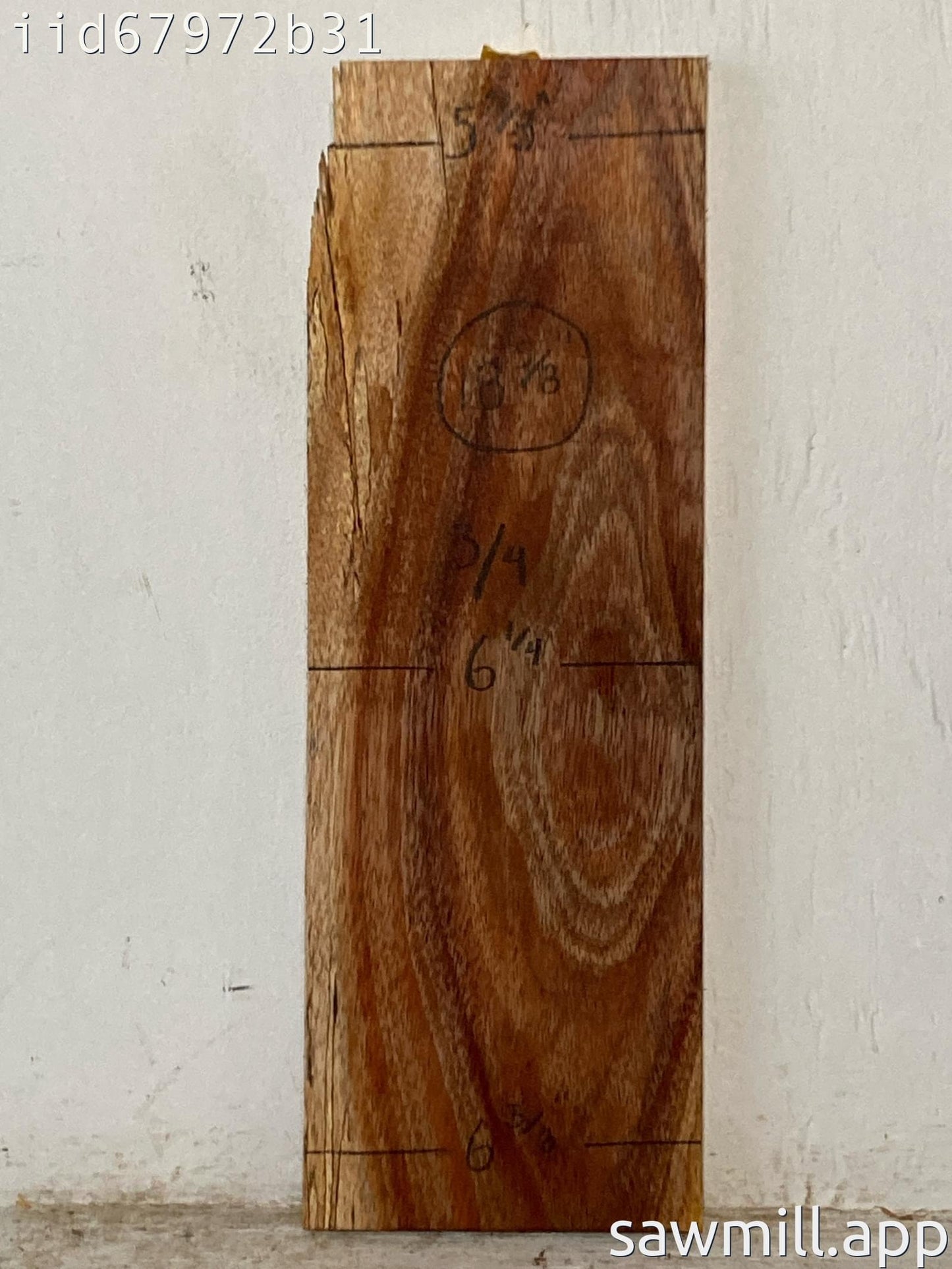 0.75" x 6" x 18" Koa