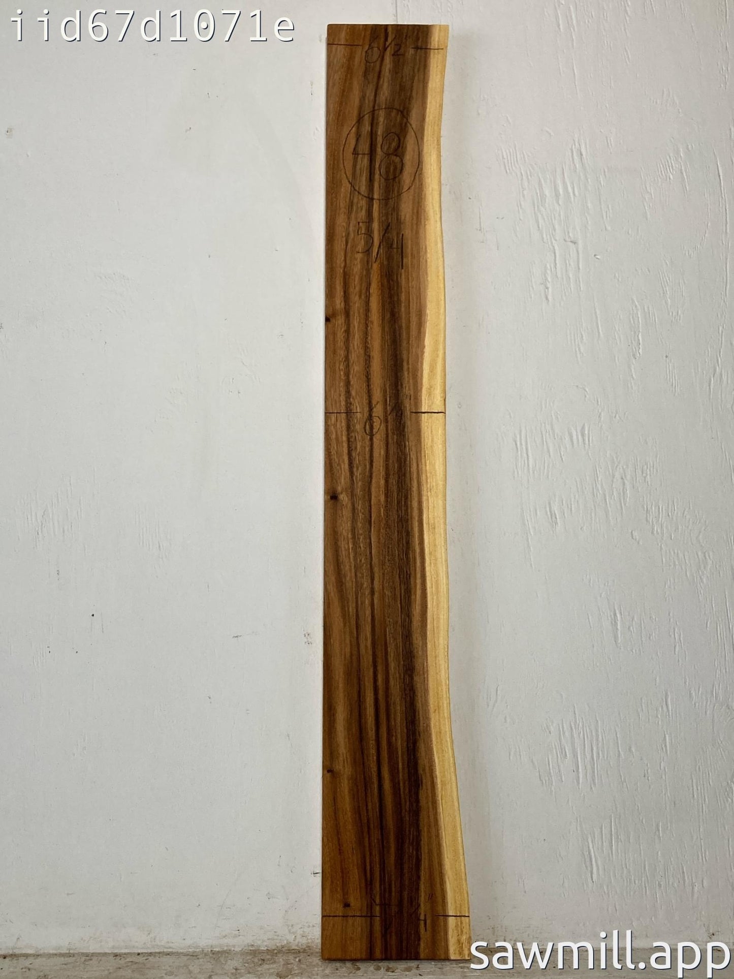 1.25" x 7" x 48" Monkeypod