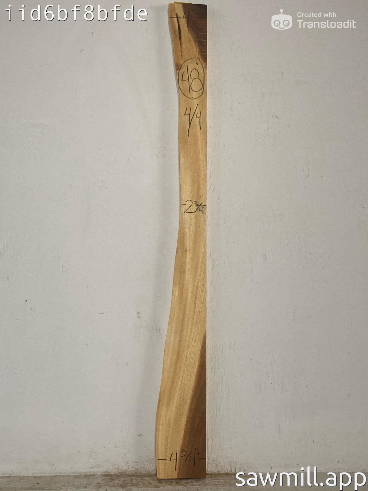1" x 4" x 48" Monkeypod