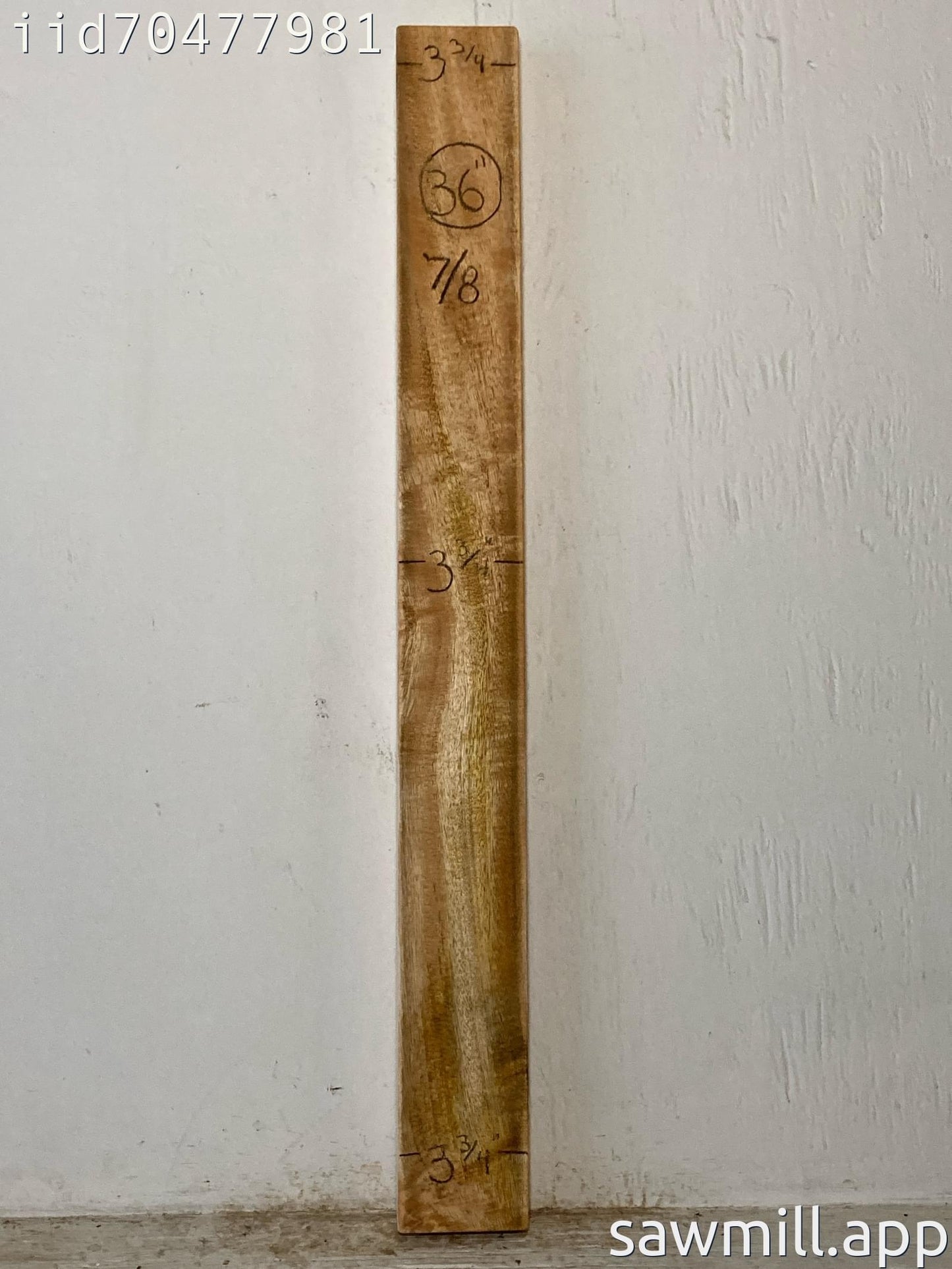 1.75" x 3" x 36" Mango