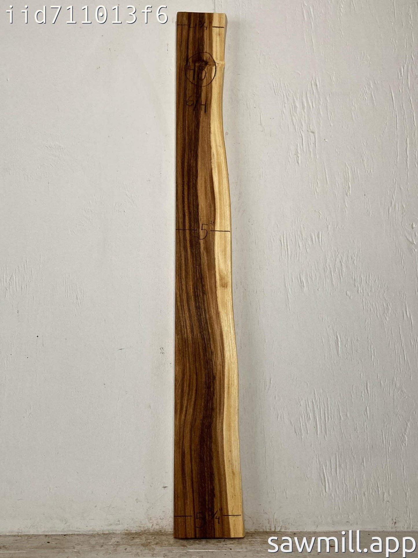 1.5" x 5" x 48" Monkeypod