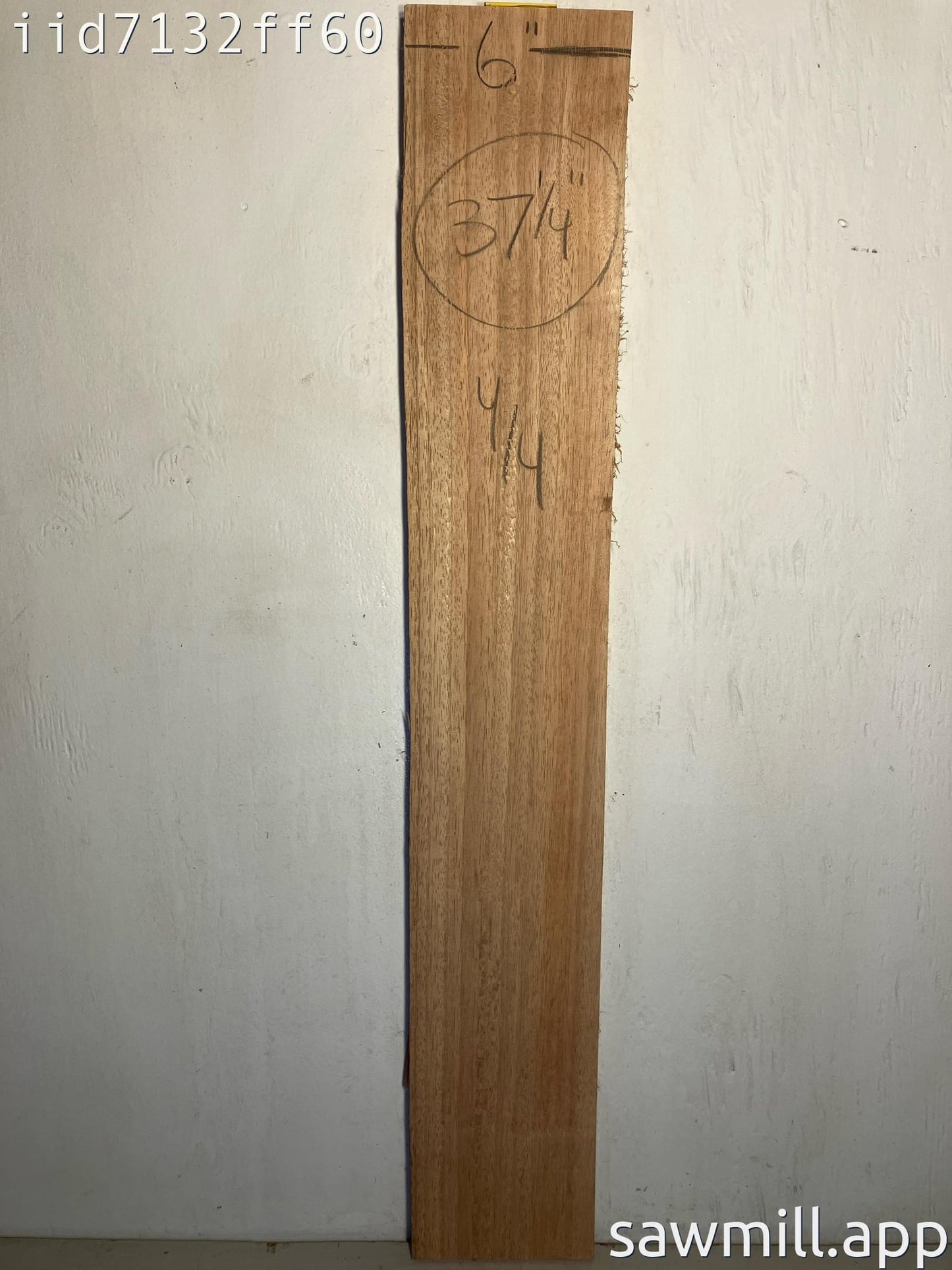 1" x 6" x 37" Albizia