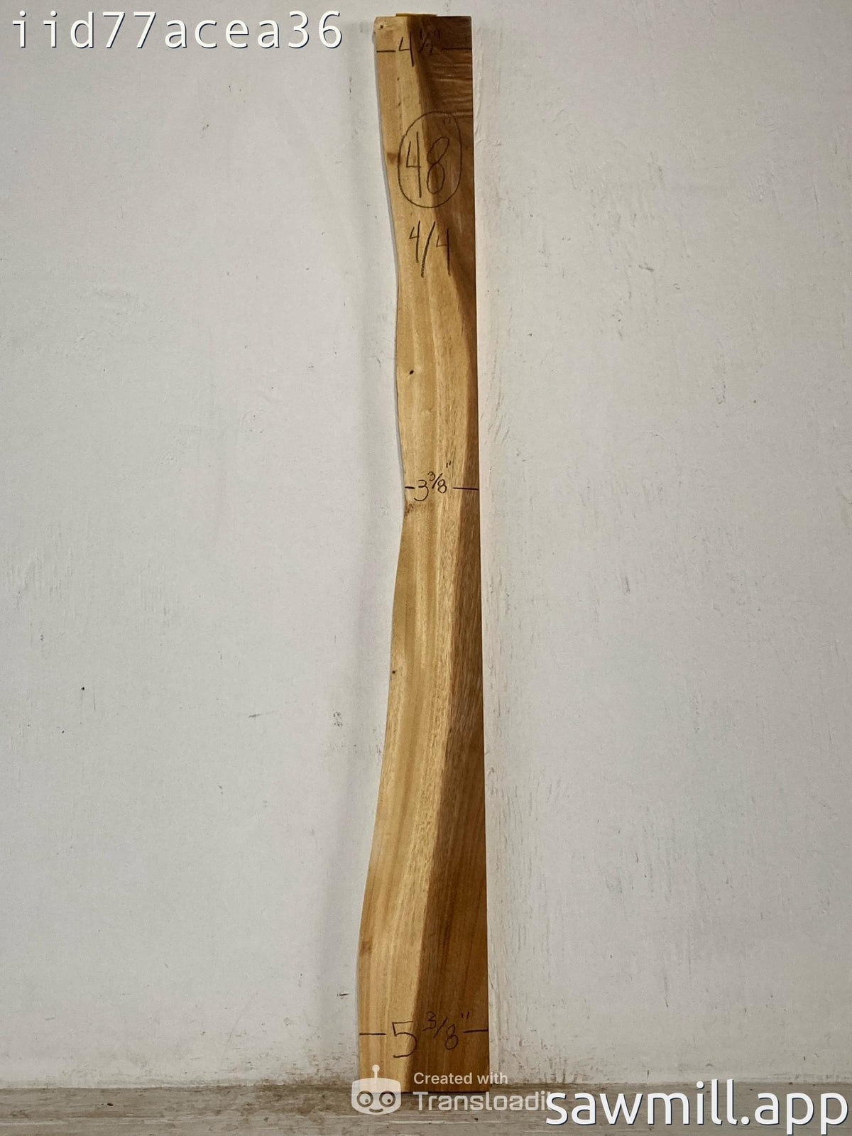 1" x 5" x 48" Monkeypod