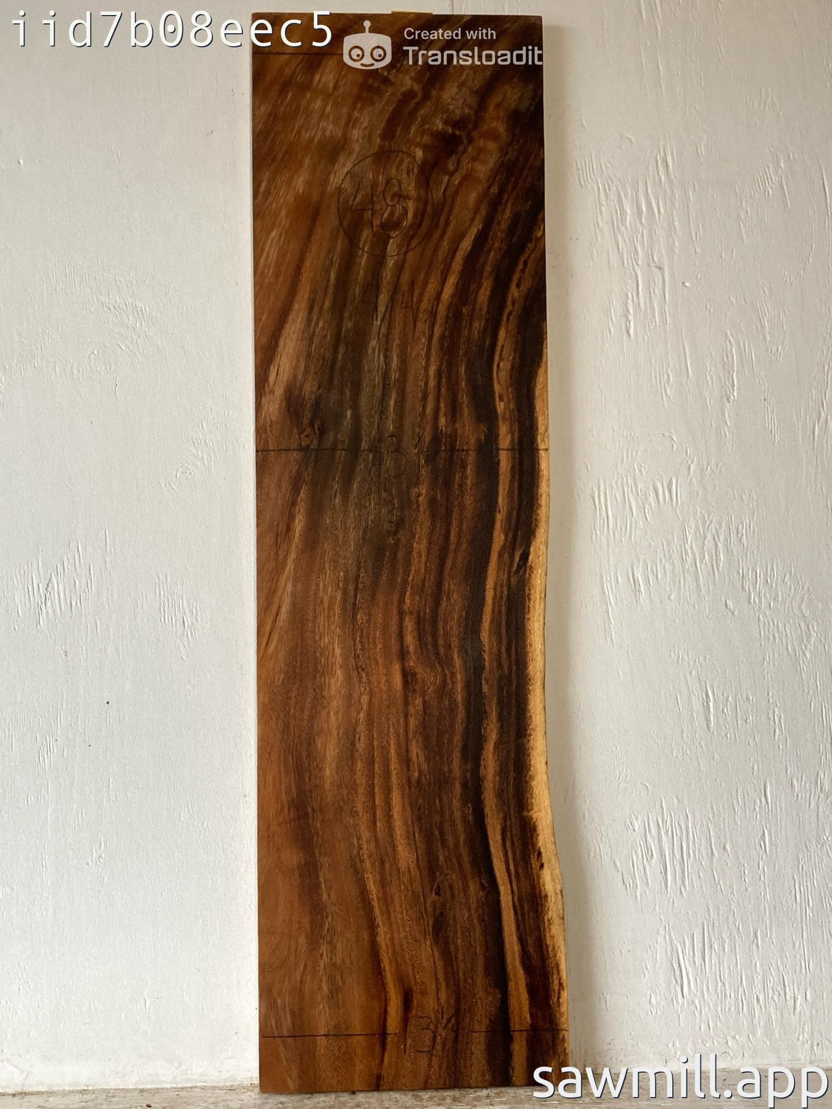 1" x 13" x 48" Monkeypod