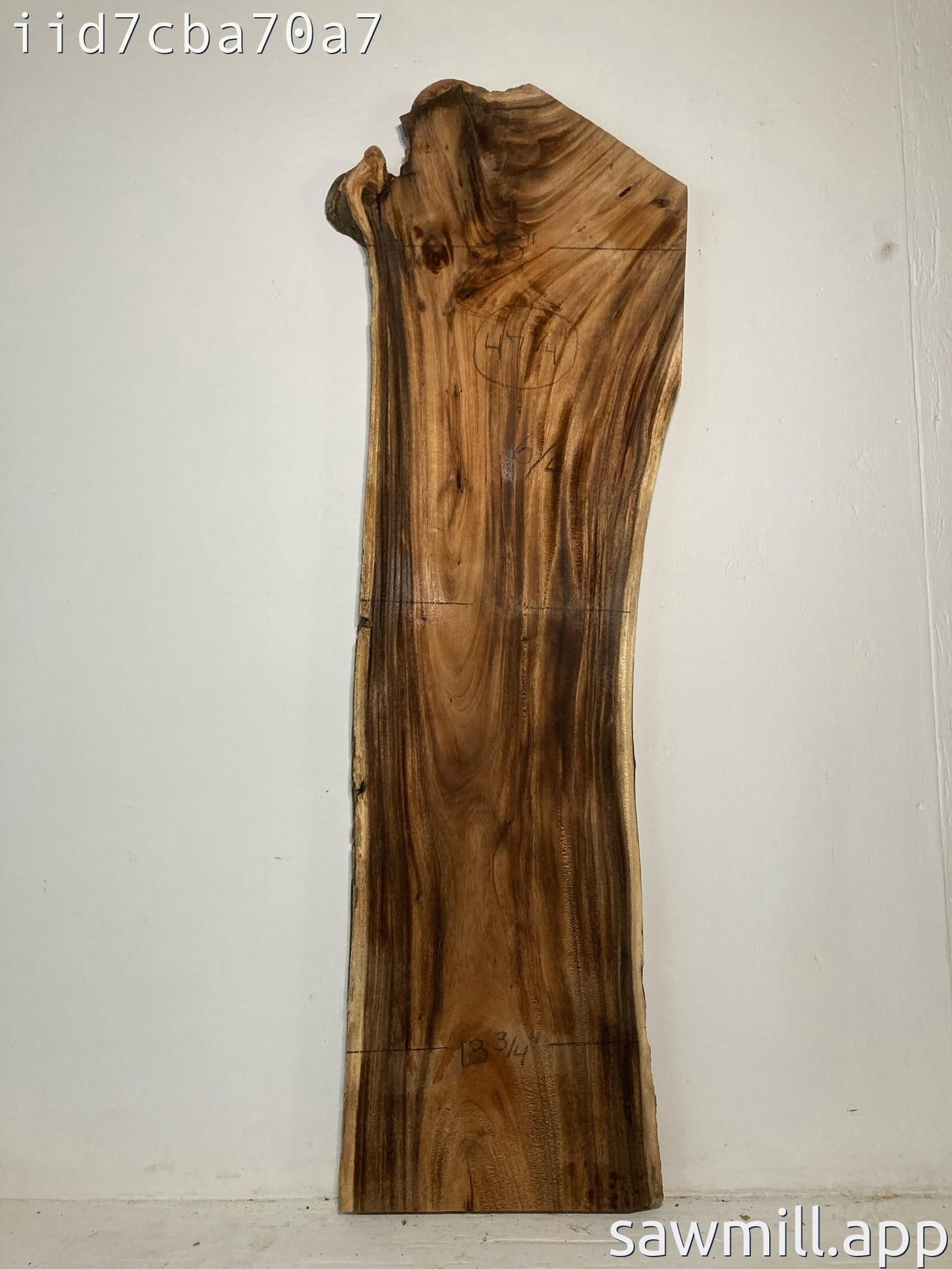 1.5" x 15" x 47" Monkeypod