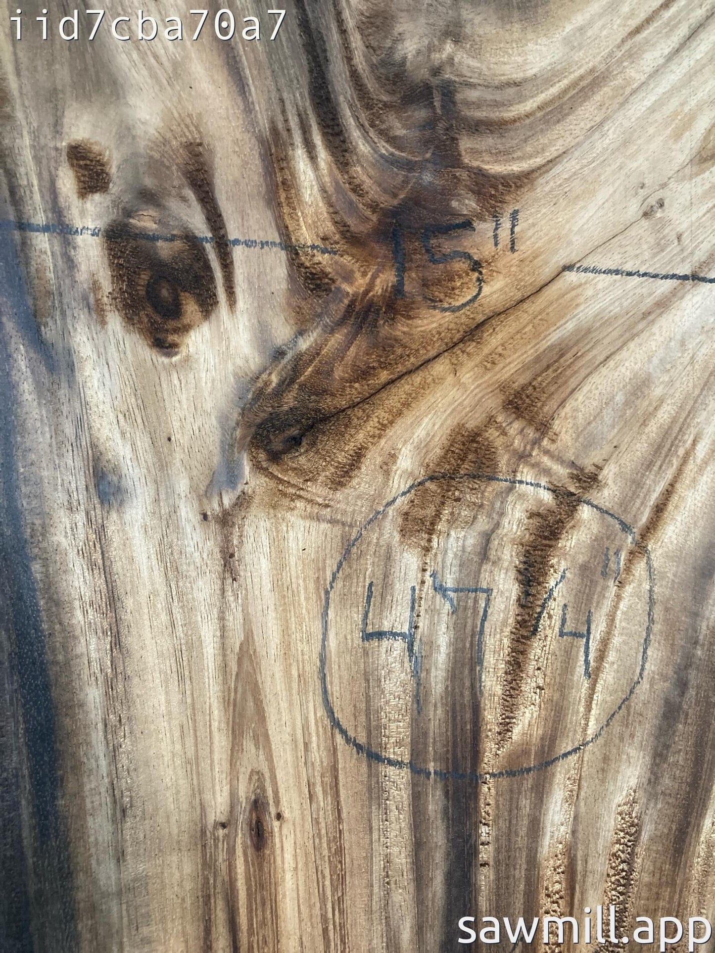 1.5" x 15" x 47" Monkeypod