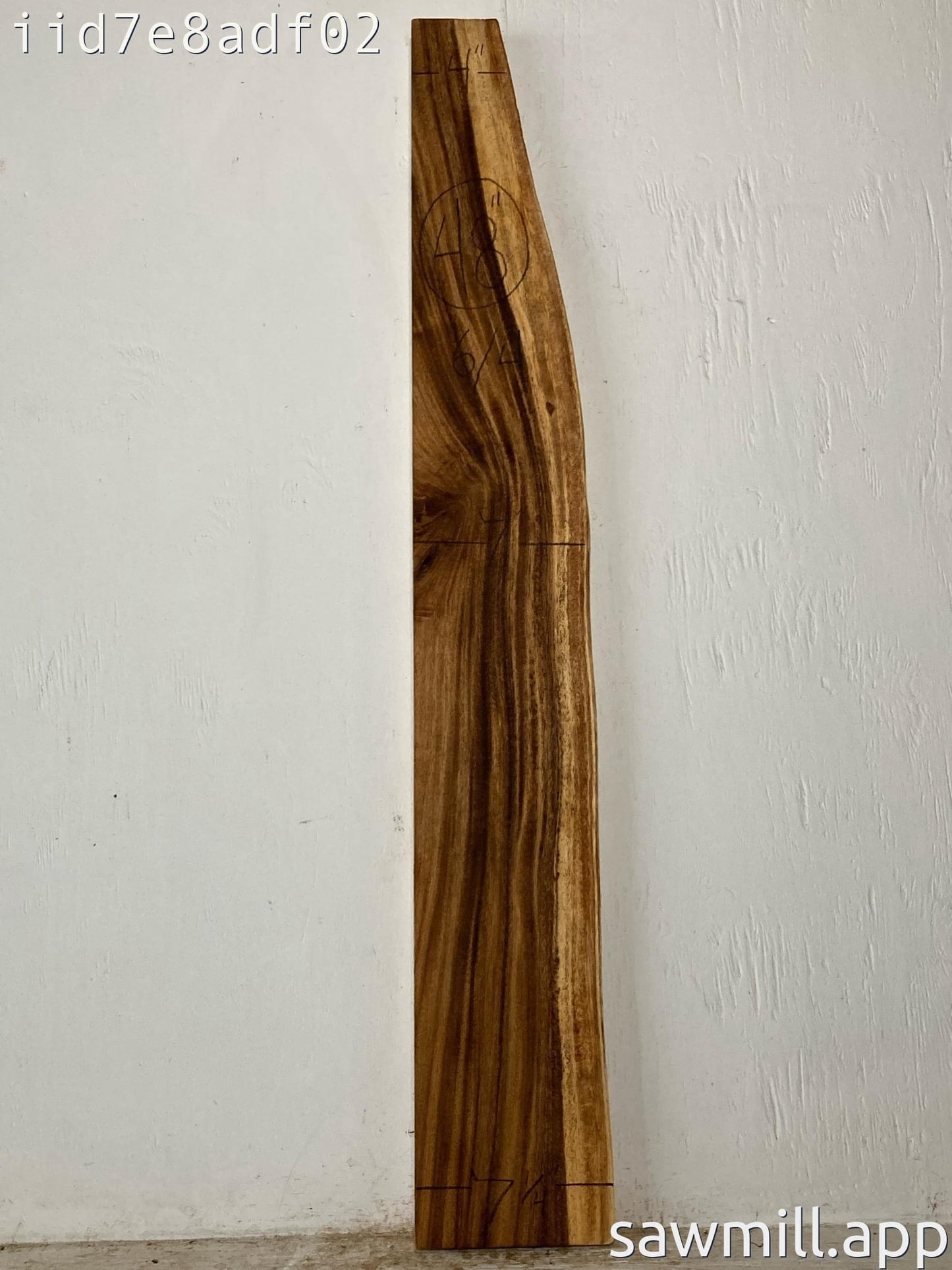 1.5" x 7" x 48" Monkeypod
