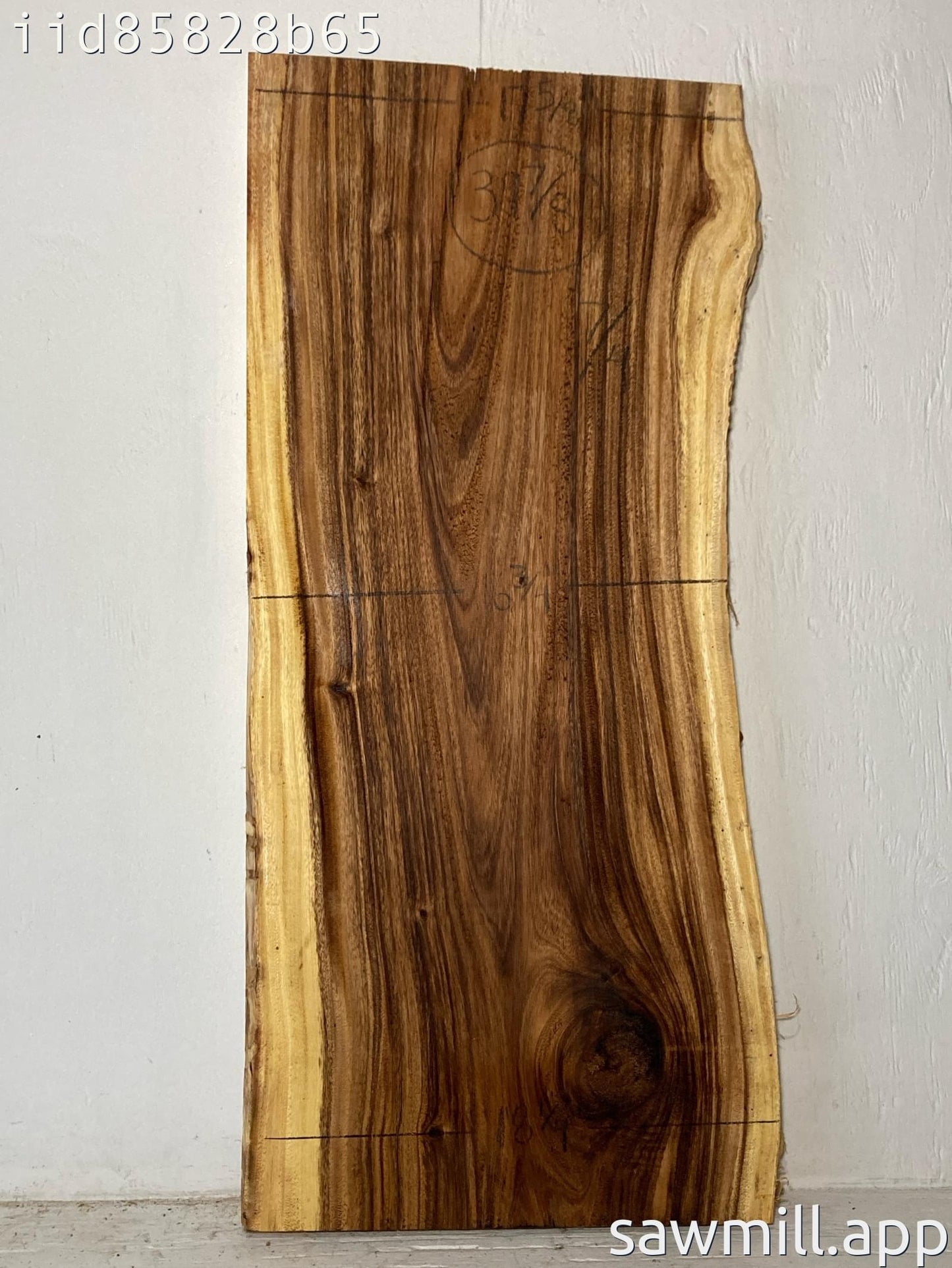 1.75" x 18" x 39" Monkeypod