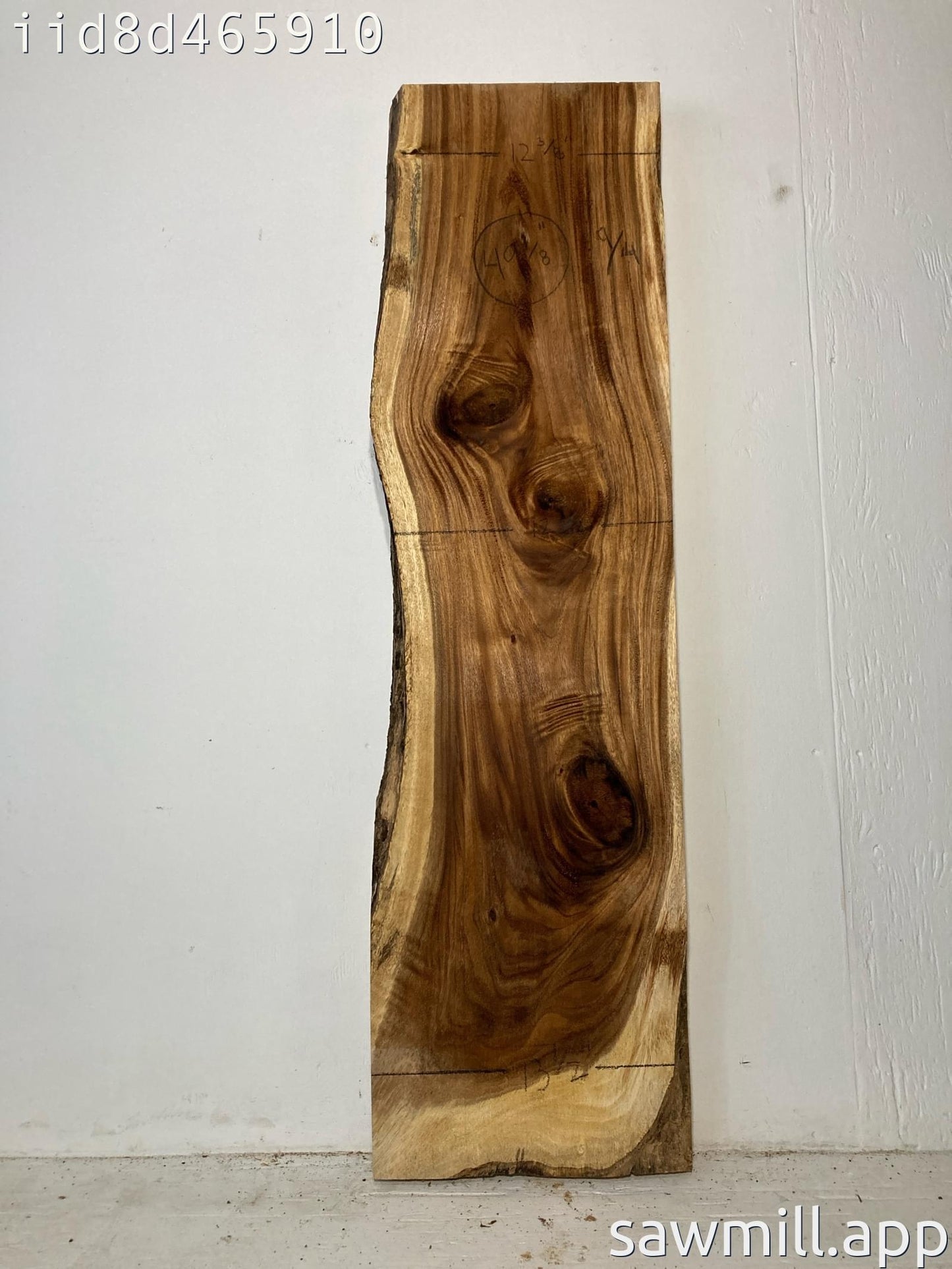 2.25" x 13" x 49" Monkeypod