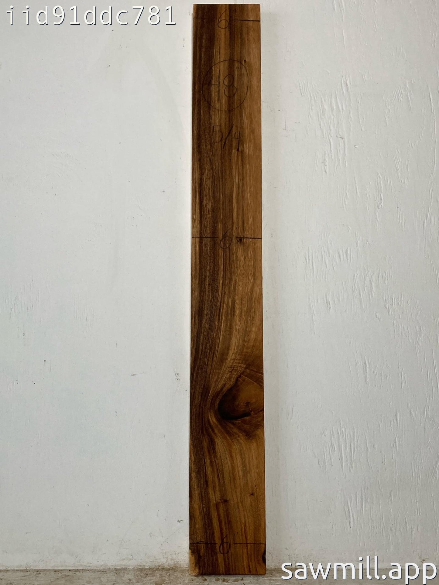 1.25" x 6" x 48" Monkeypod