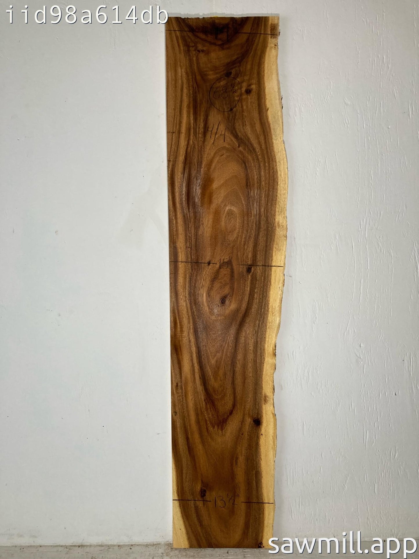 1" x 15" x 68" Monkeypod