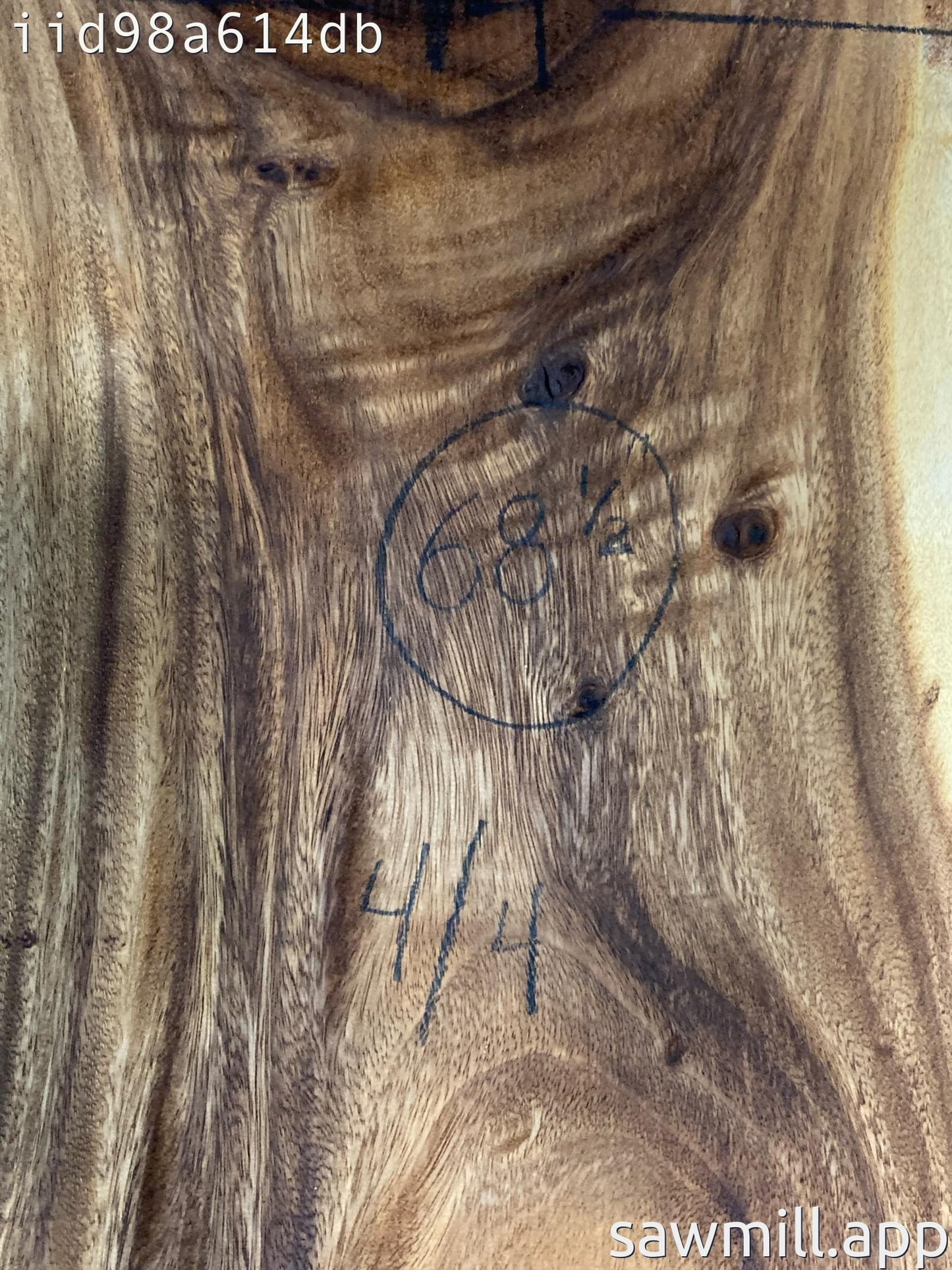 1" x 15" x 68" Monkeypod