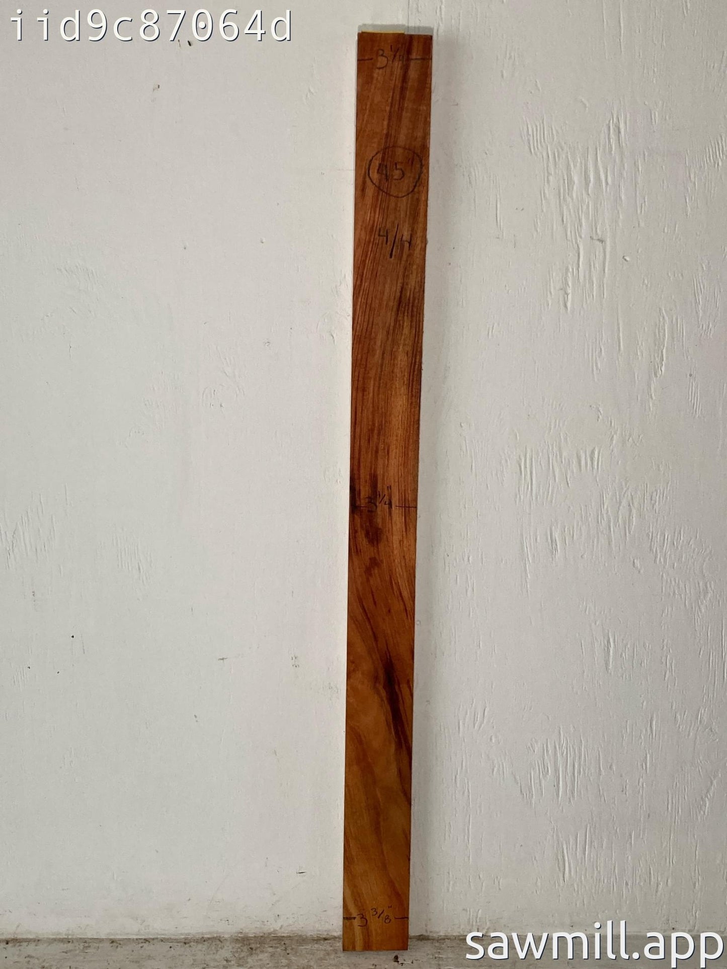 1" x 3" x 45" Koa
