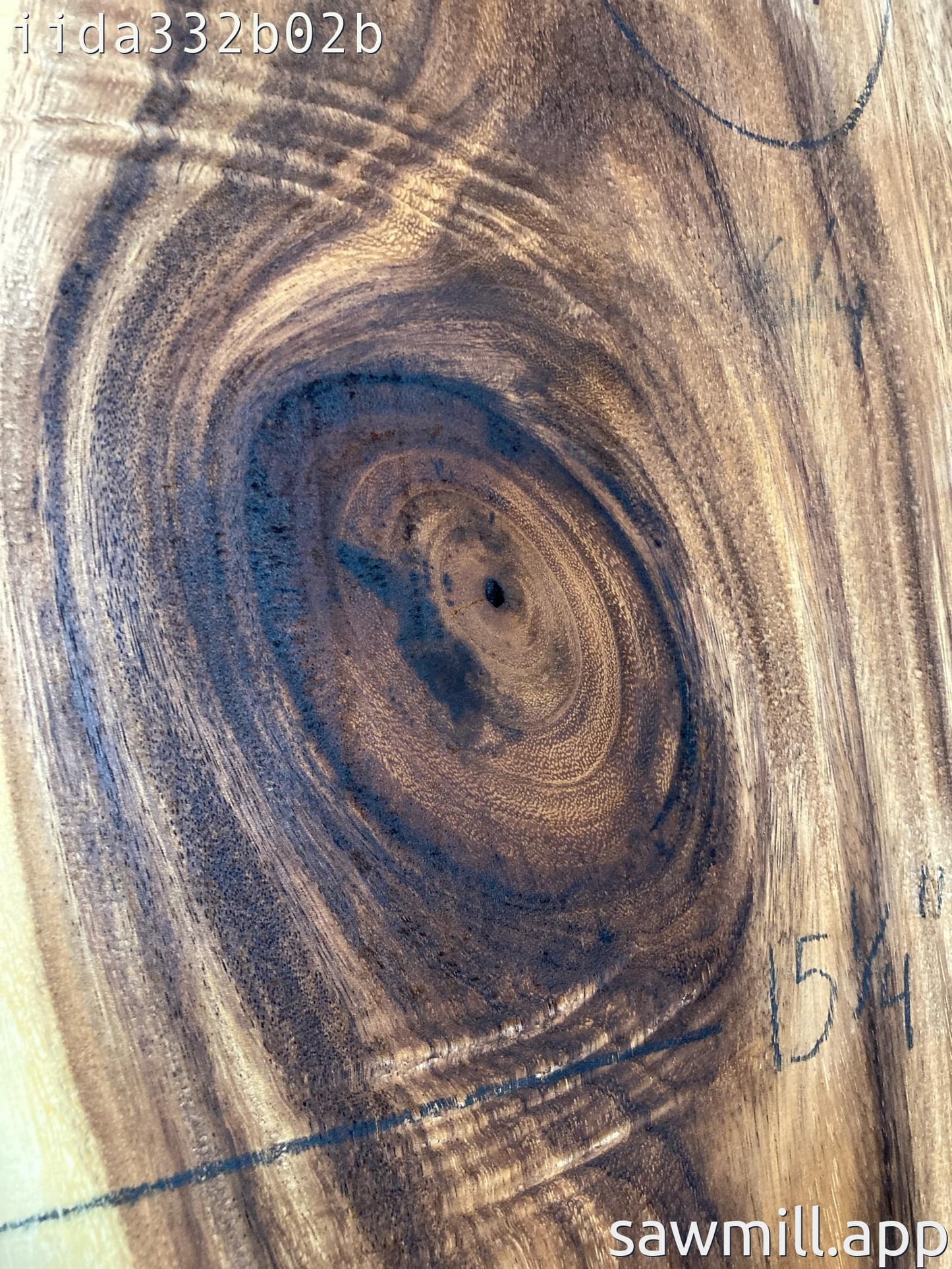 1.5" x 16" x 41" Monkeypod