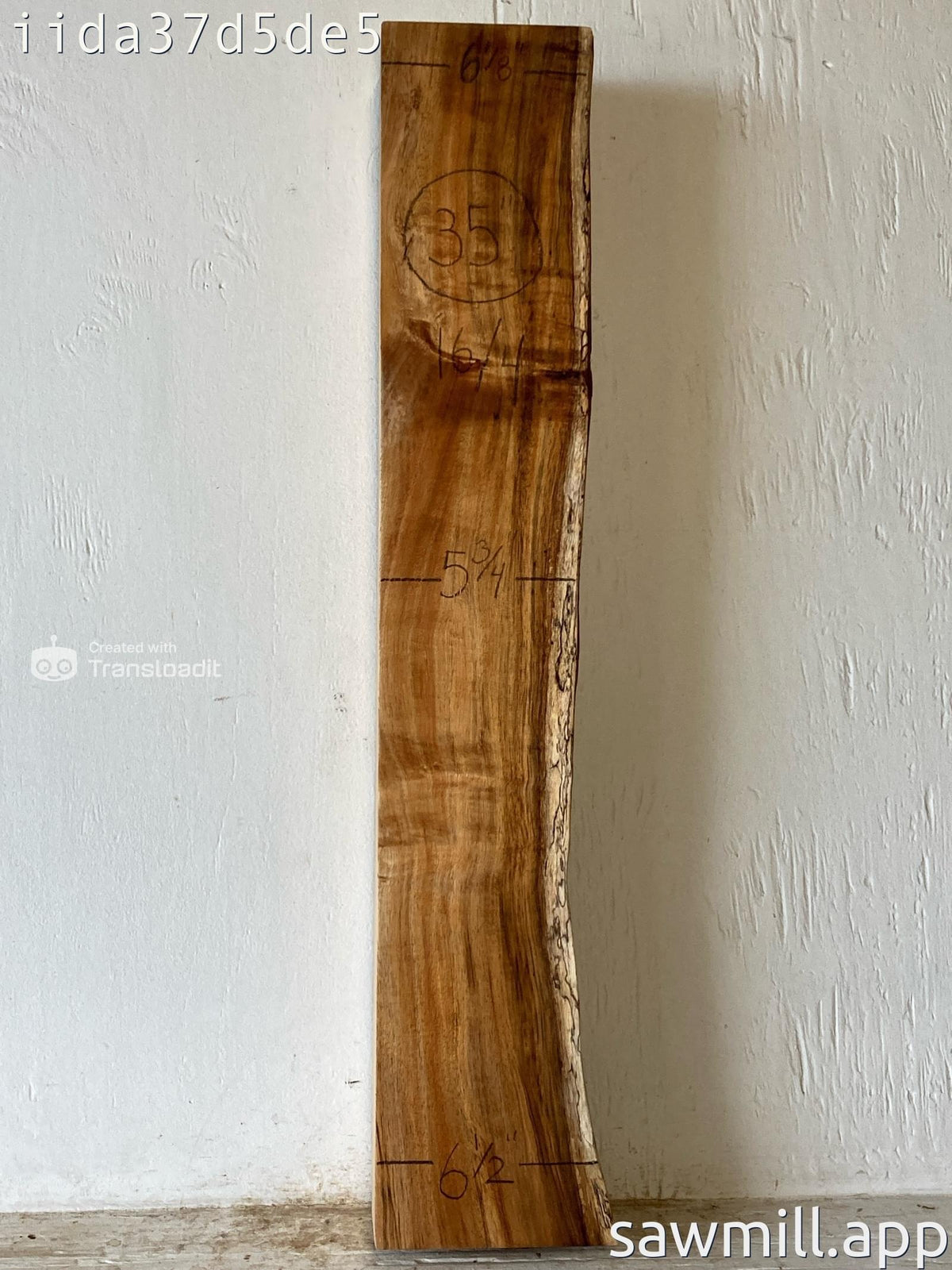 4" x 6" x 35" Koa