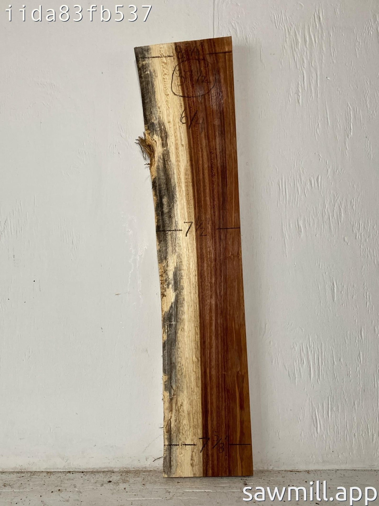 1.5" x 8" x 37" Chocolate Albizia