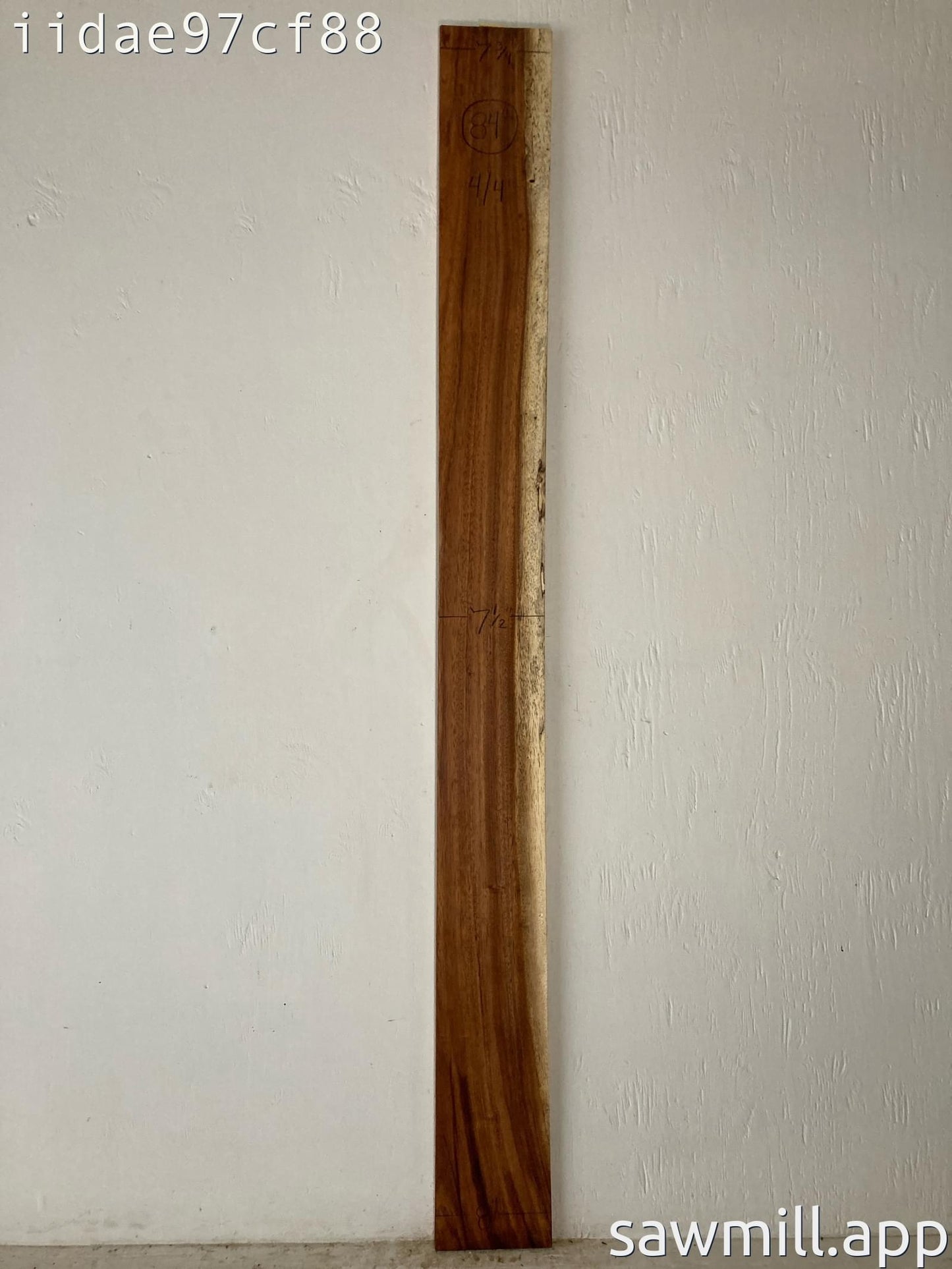 1" x 8" x 84" Chocolate Albizia