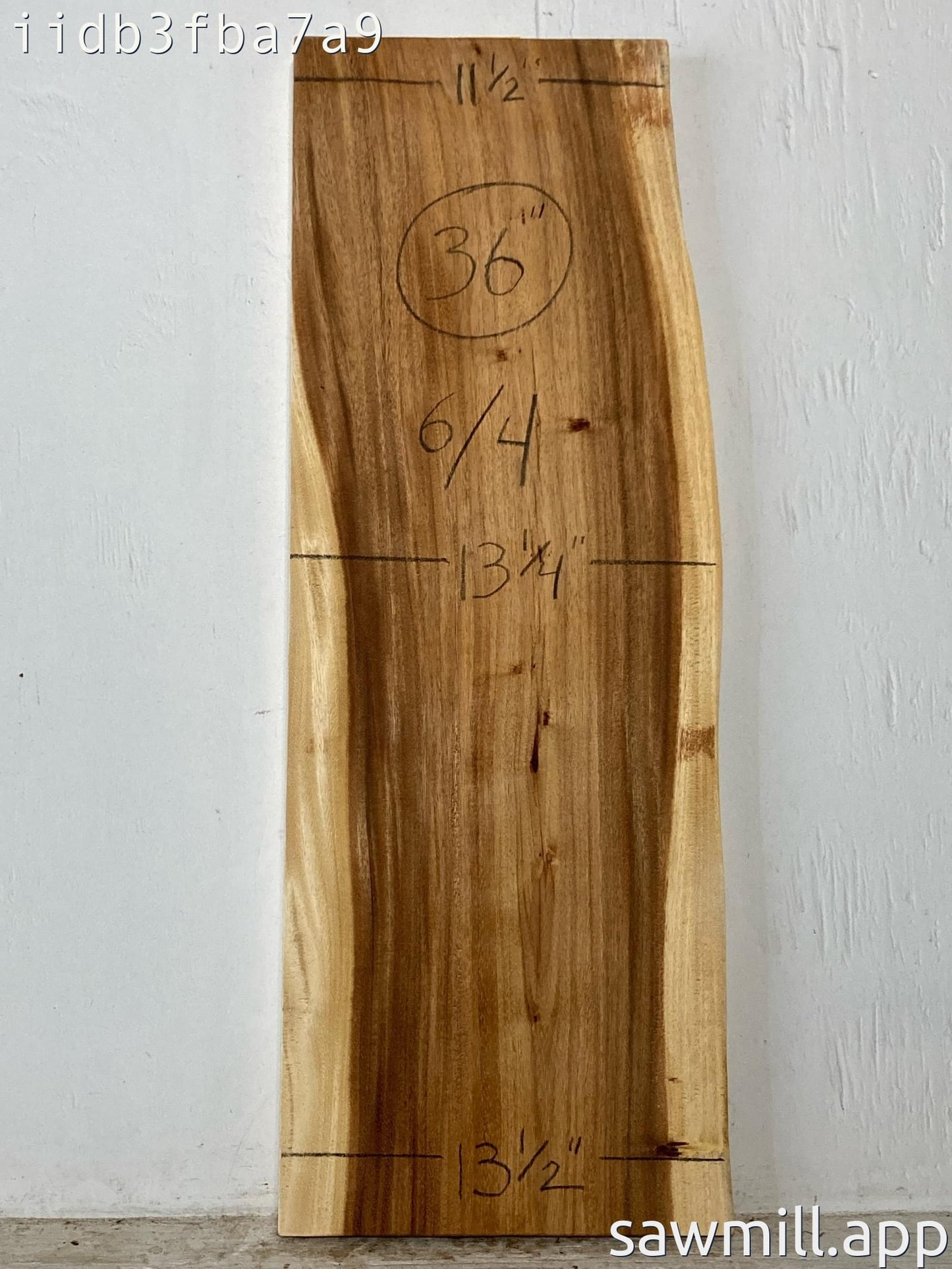 1.5" x 13" x 36" Monkeypod