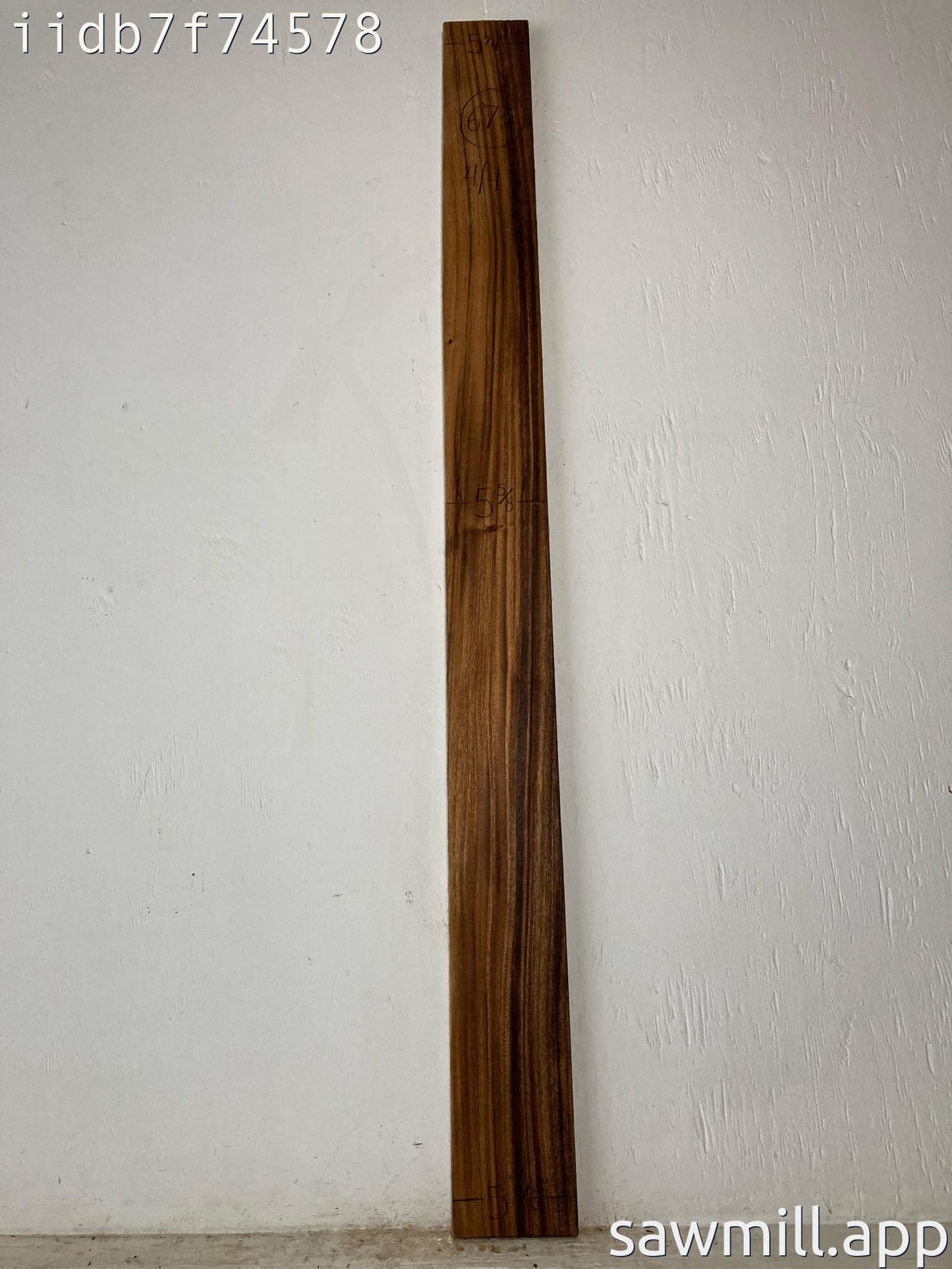 1" x 5" x 67" Monkeypod
