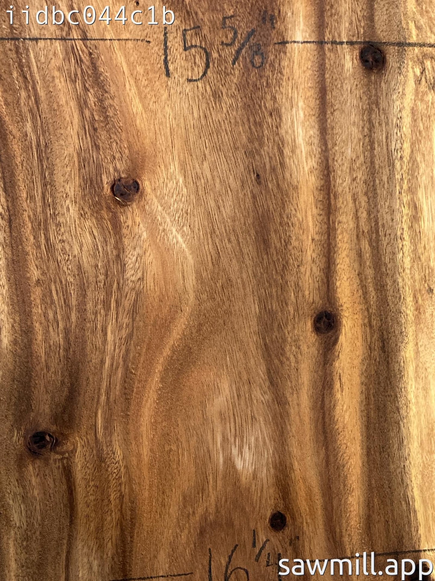 1.75" x 16" x 36" Monkeypod