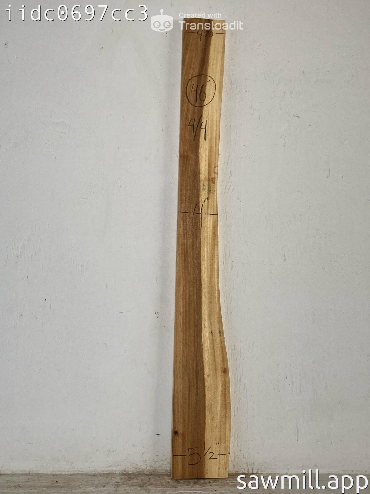 1" x 5" x 46" Monkeypod