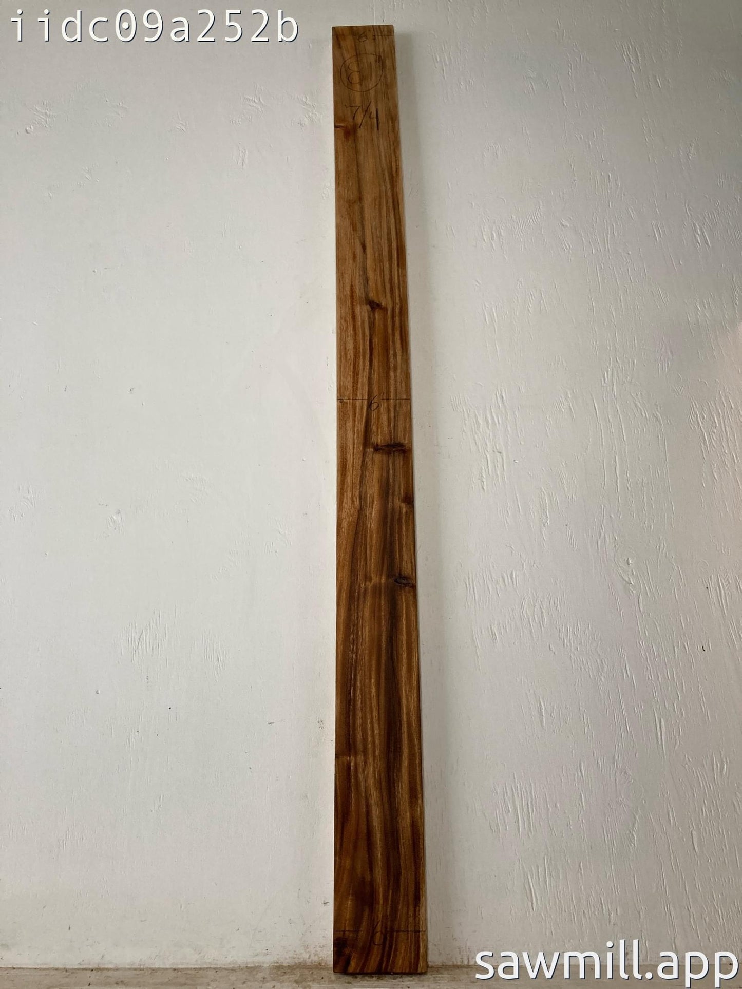 1.75" x 6" x 81" Monkeypod
