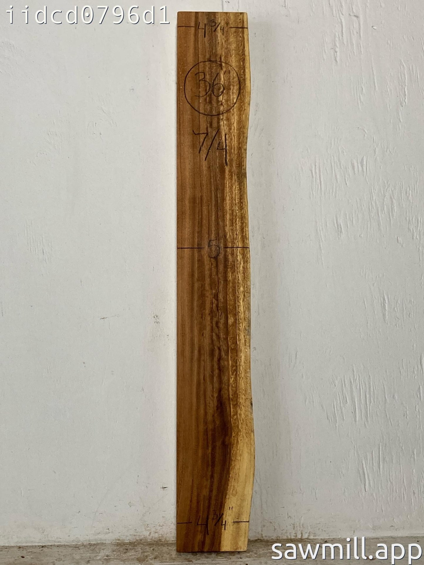 1.75" x 5" x 36" Monkeypod