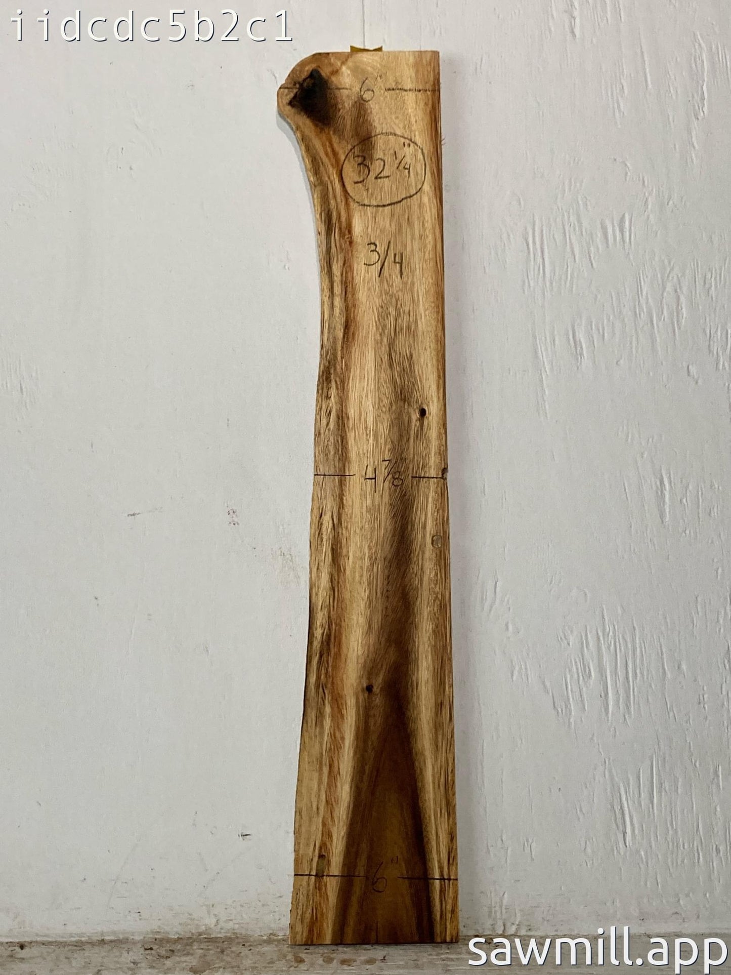 0.75" x 6" x 32" Monkeypod