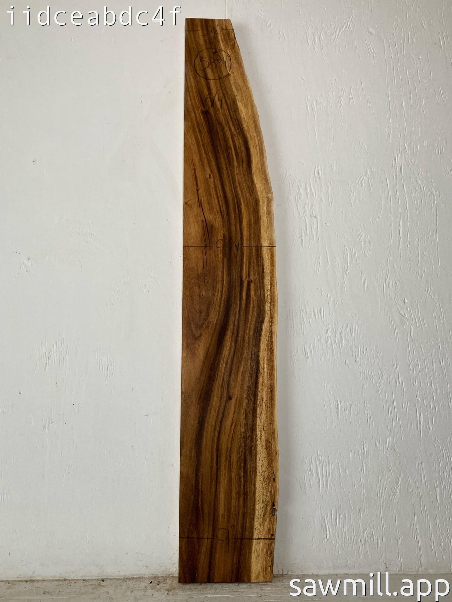 1.5" x 9" x 58" Monkeypod