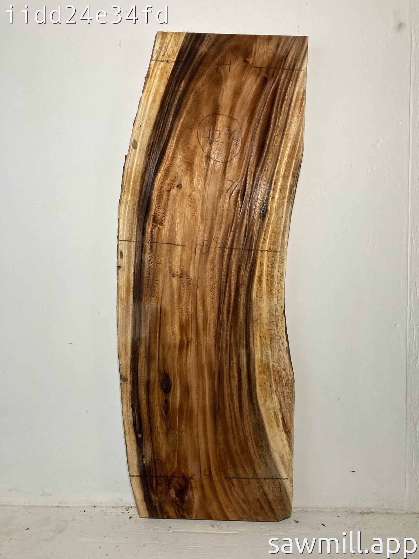 1.75" x 15" x 42" Monkeypod
