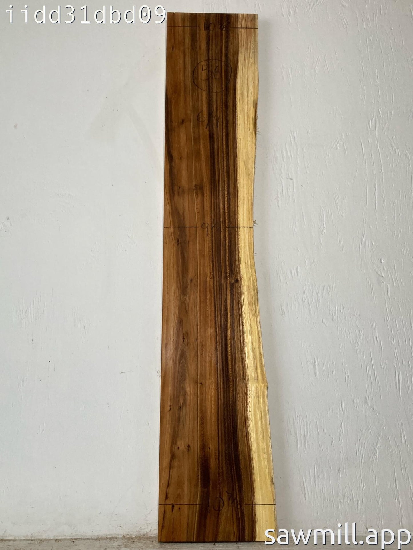 1.5" x 10" x 56" Monkeypod