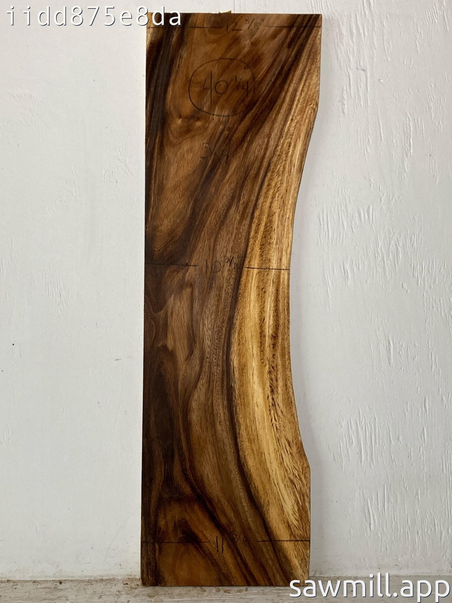 0.75" x 12" x 40" Monkeypod