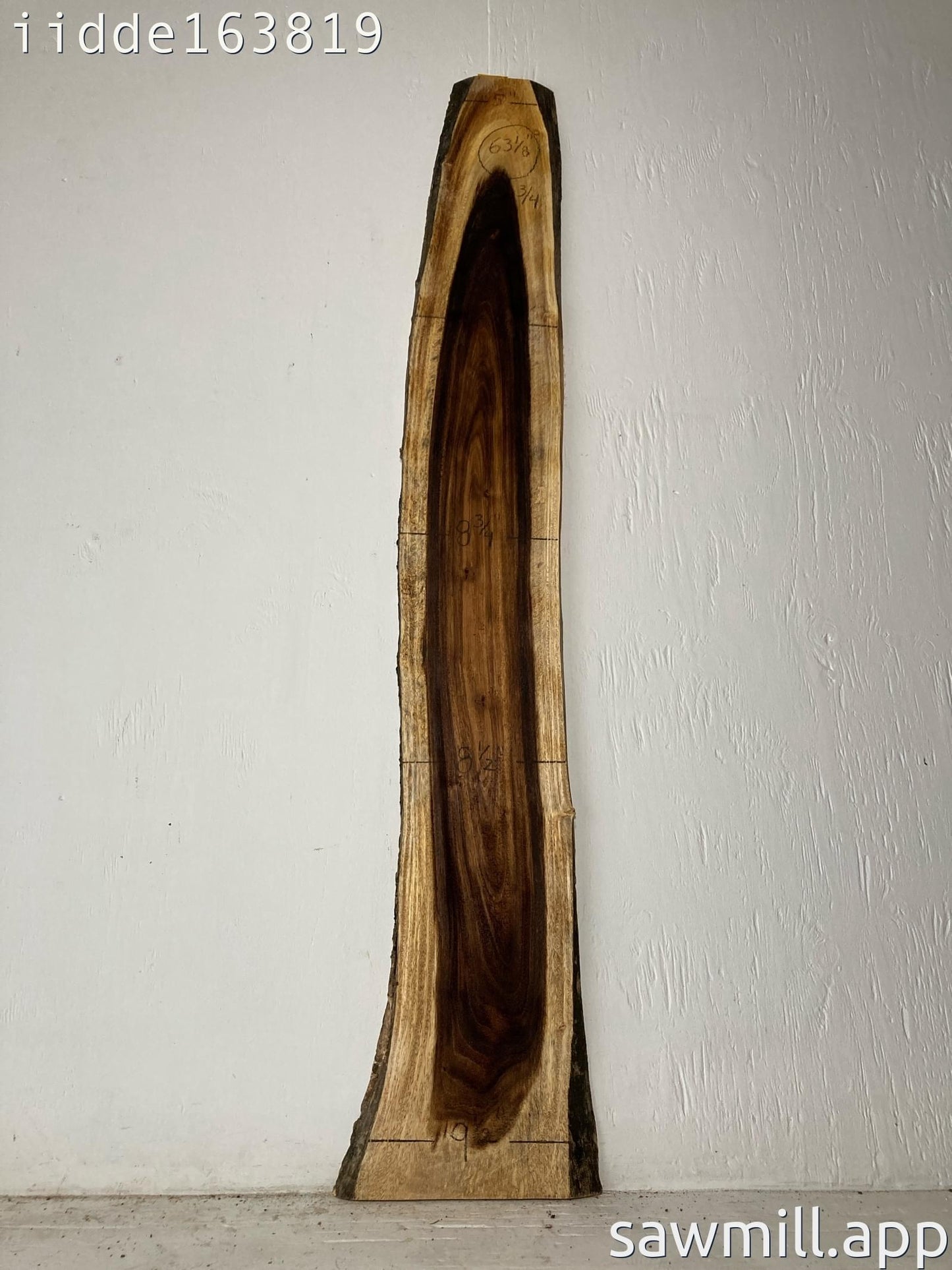 0.75" x 9" x 63" Monkeypod