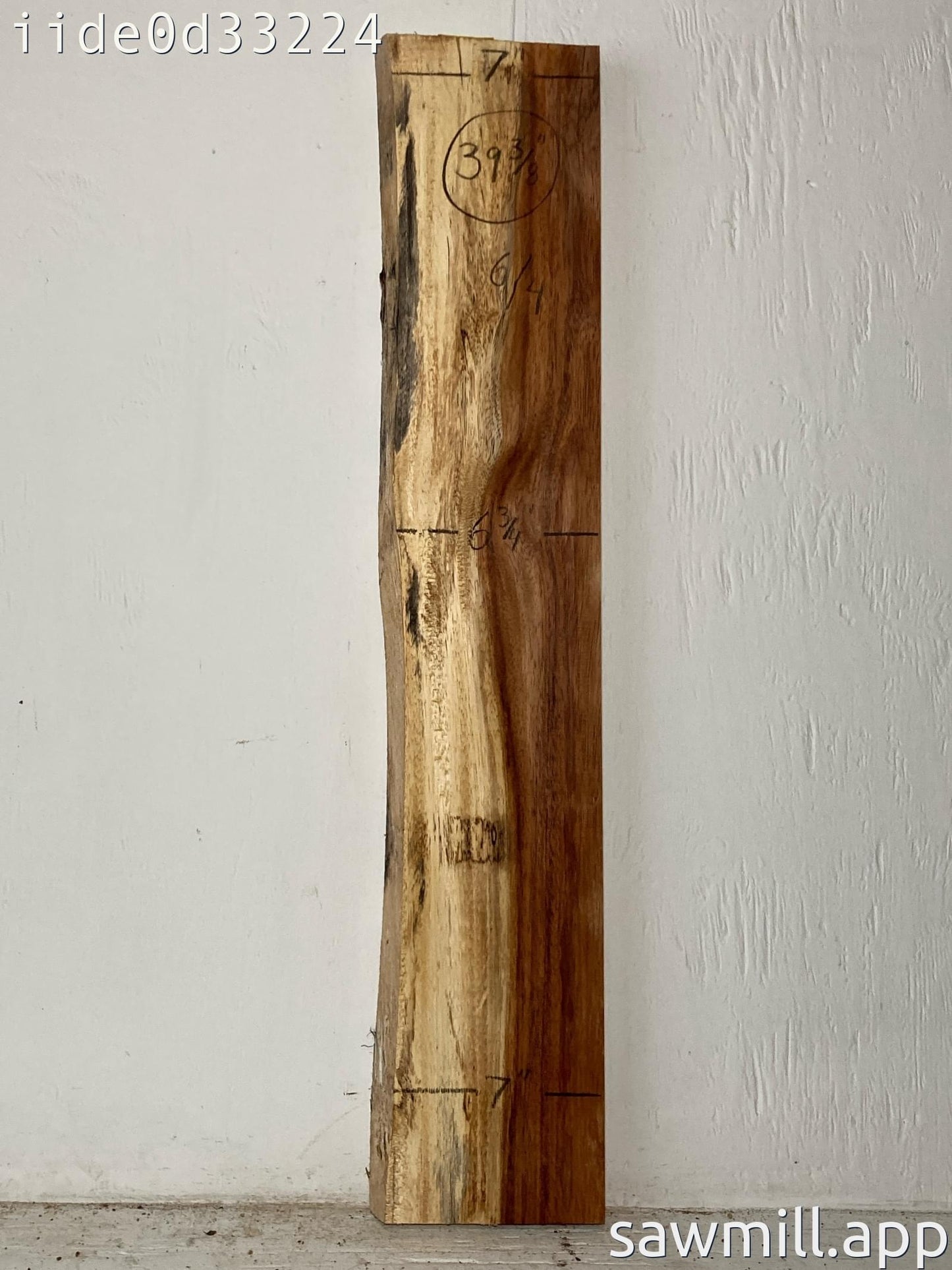 1.5" x 7" x 39" Chocolate Albizia