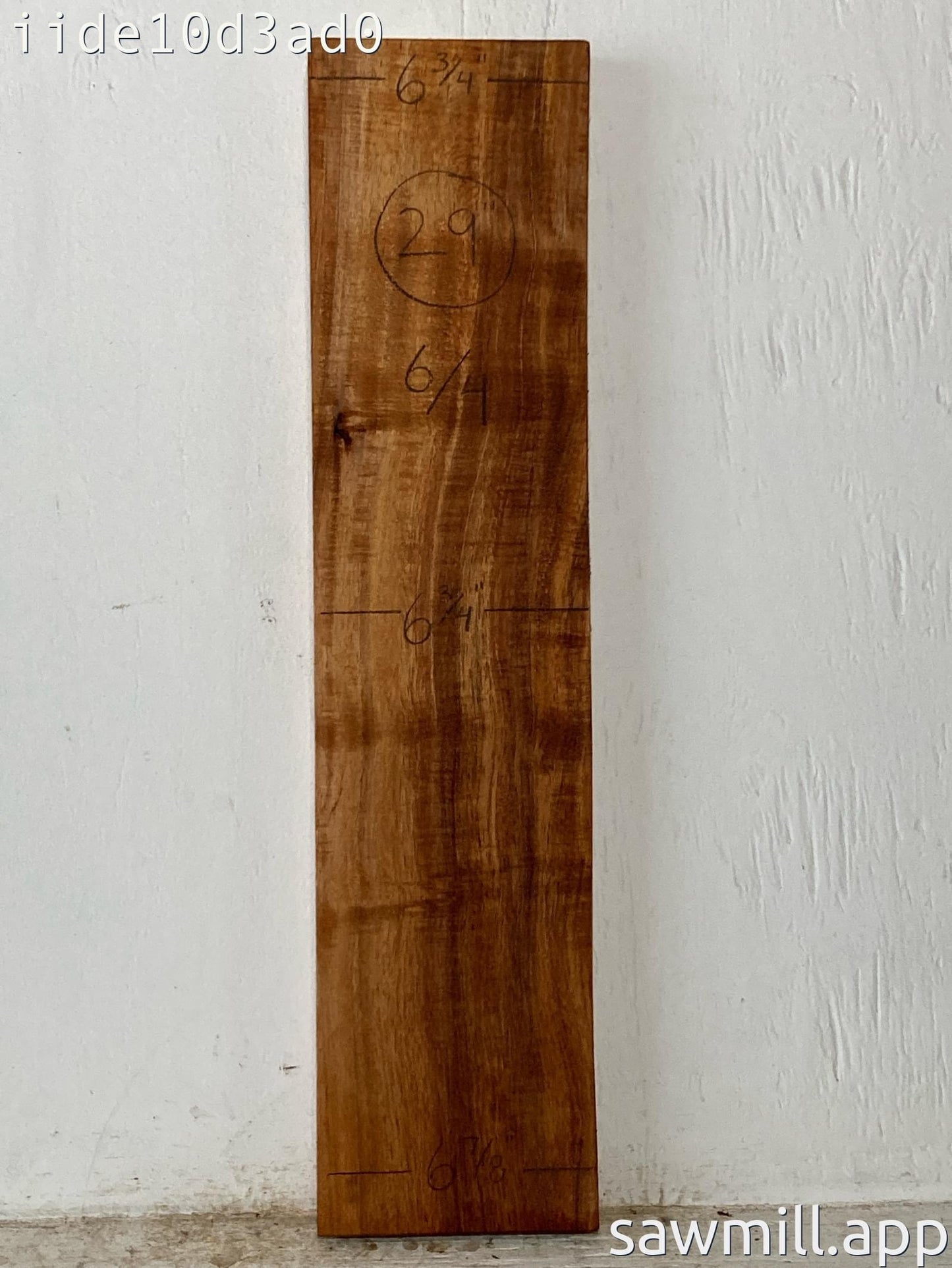 1.5" x 6" x 29" Koa