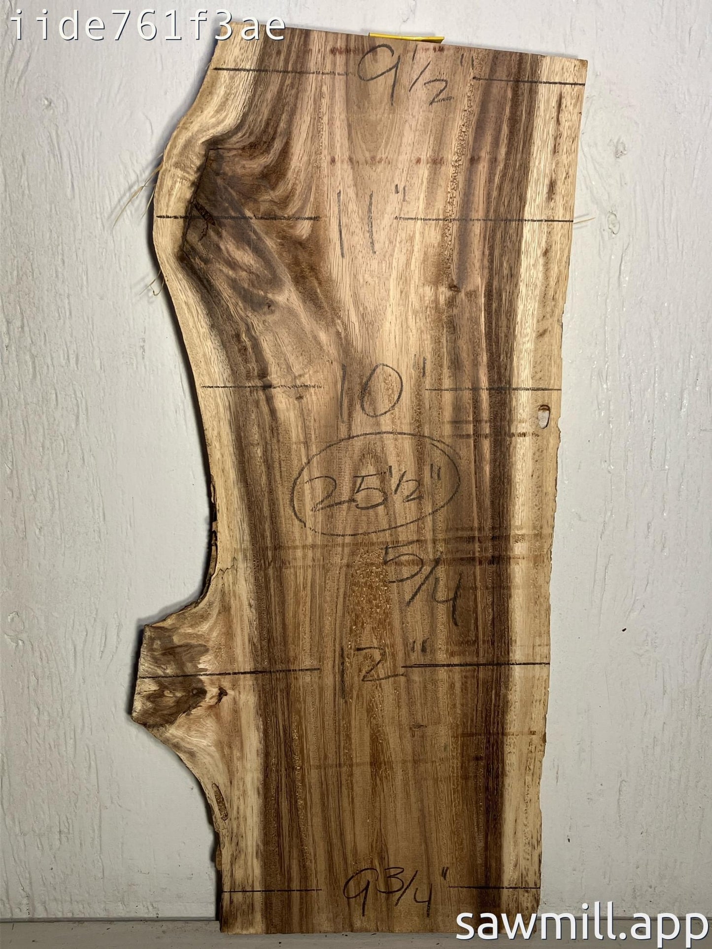 1.25" x 12" x 25" Monkeypod