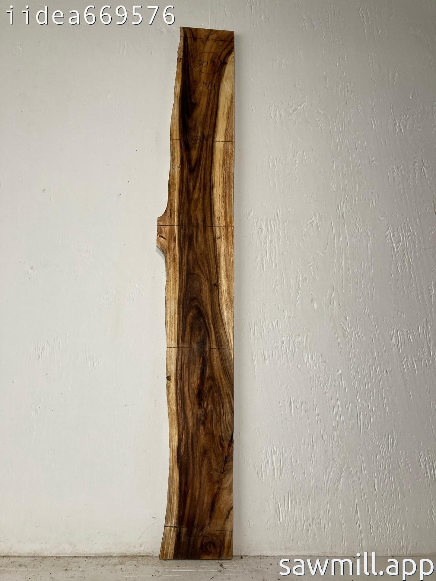 1" x 10" x 70" Monkeypod