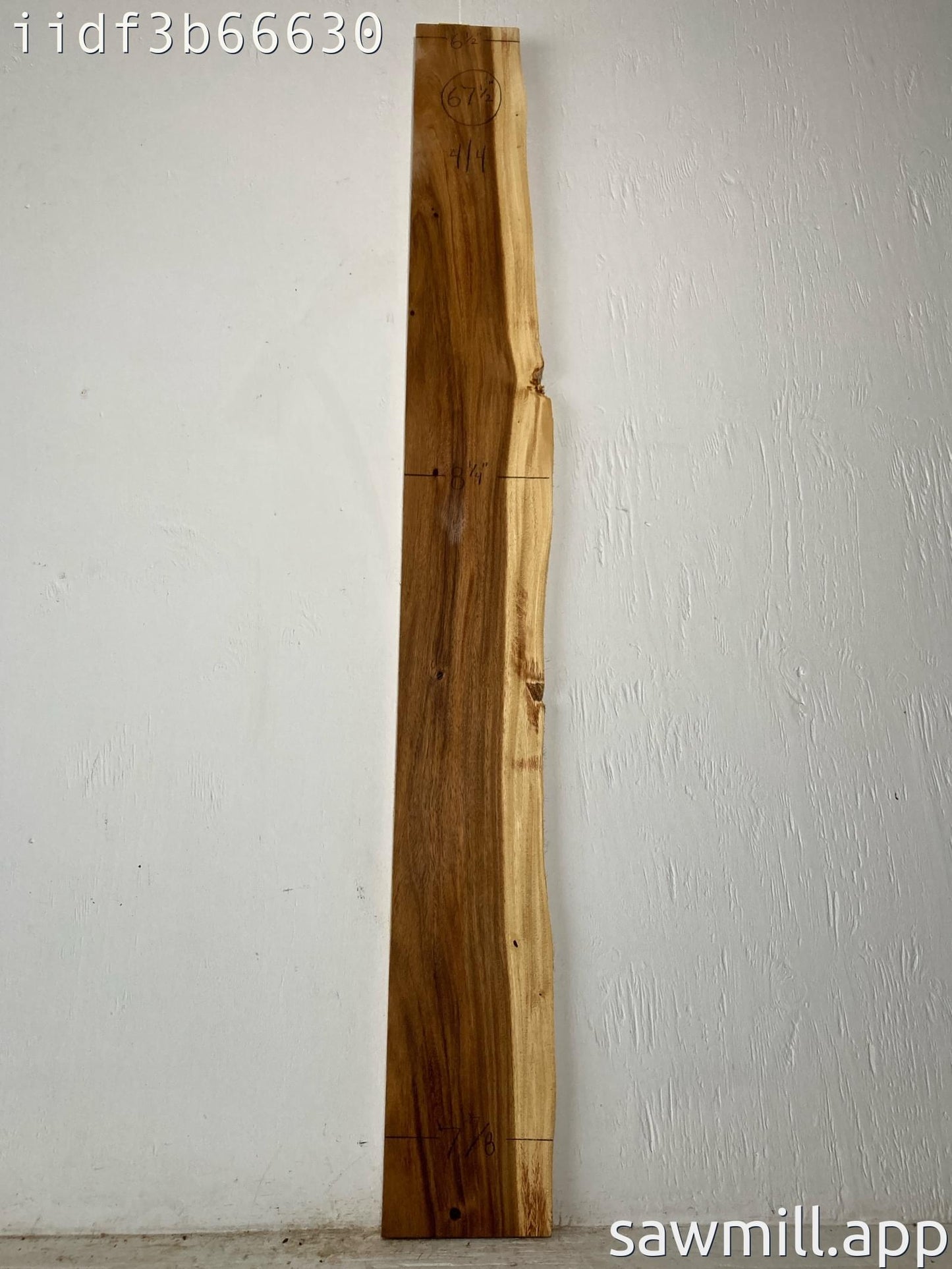 1" x 8" x 67" Monkeypod