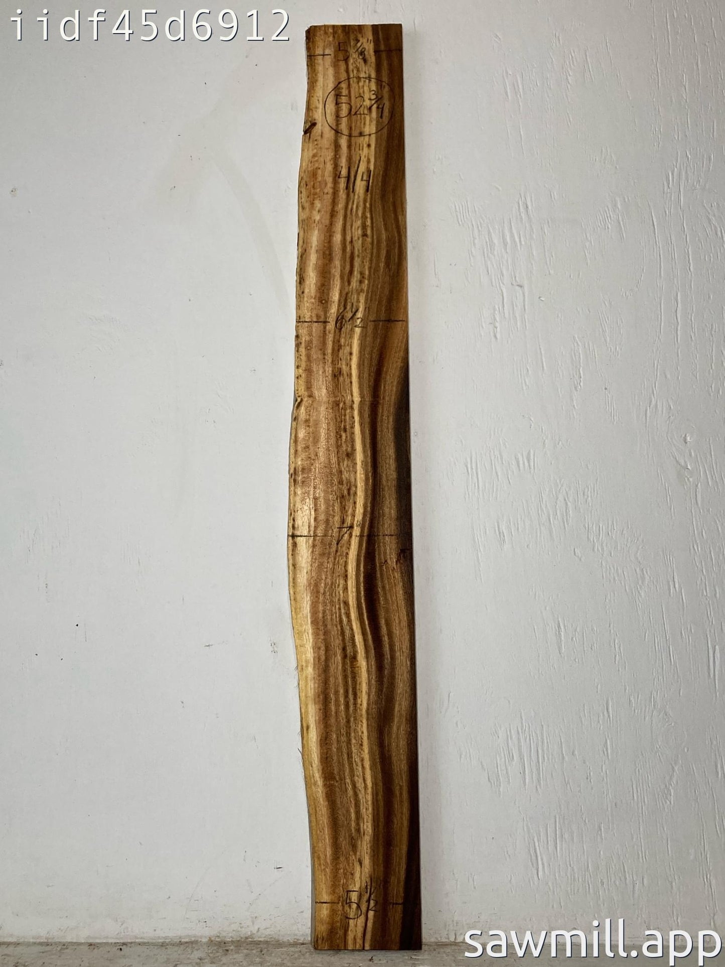 1" x 7" x 52" Monkeypod