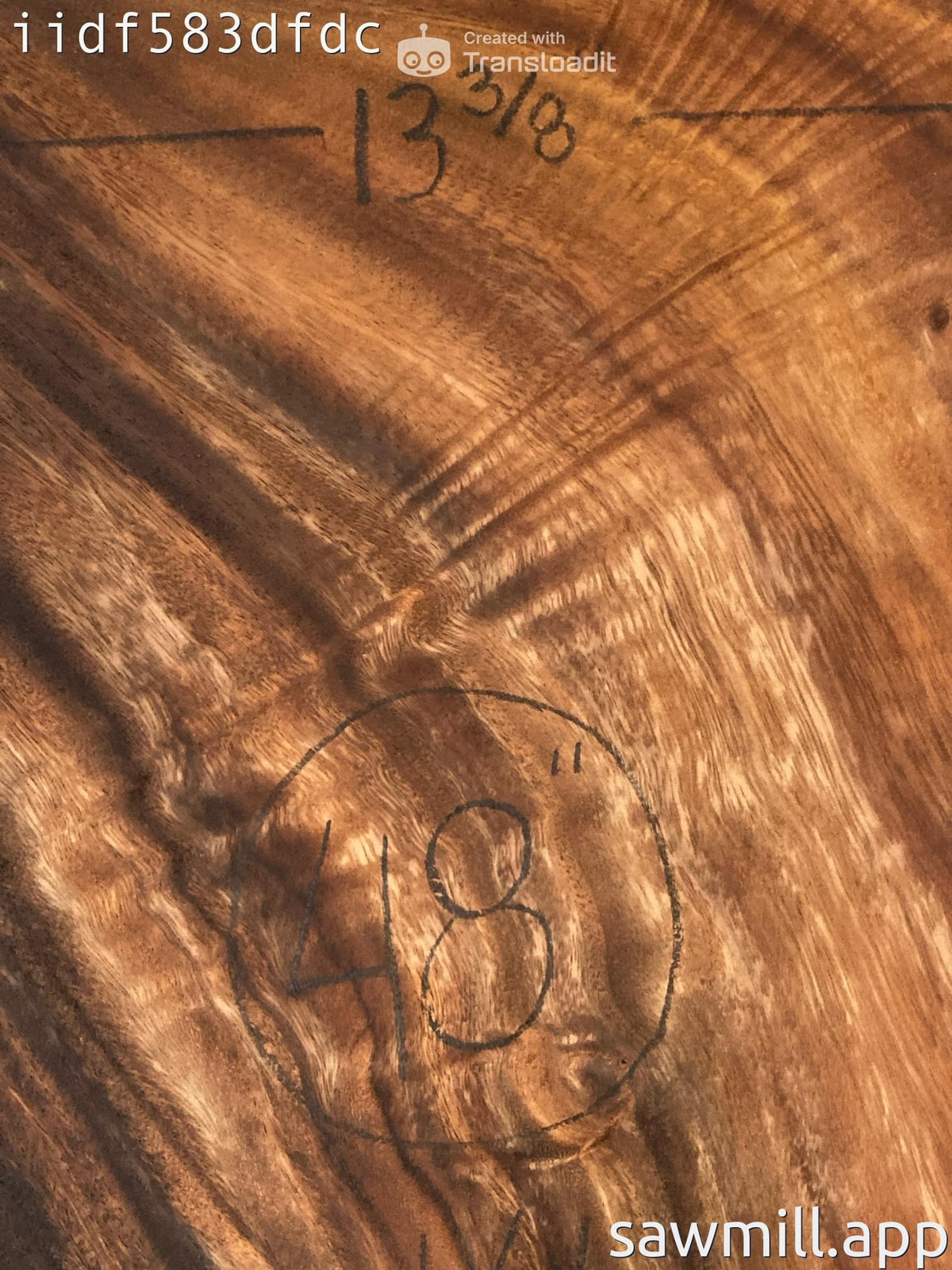 1" x 13" x 48" Monkeypod
