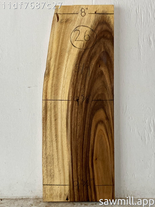 1.25" x 9" x 26" Monkeypod