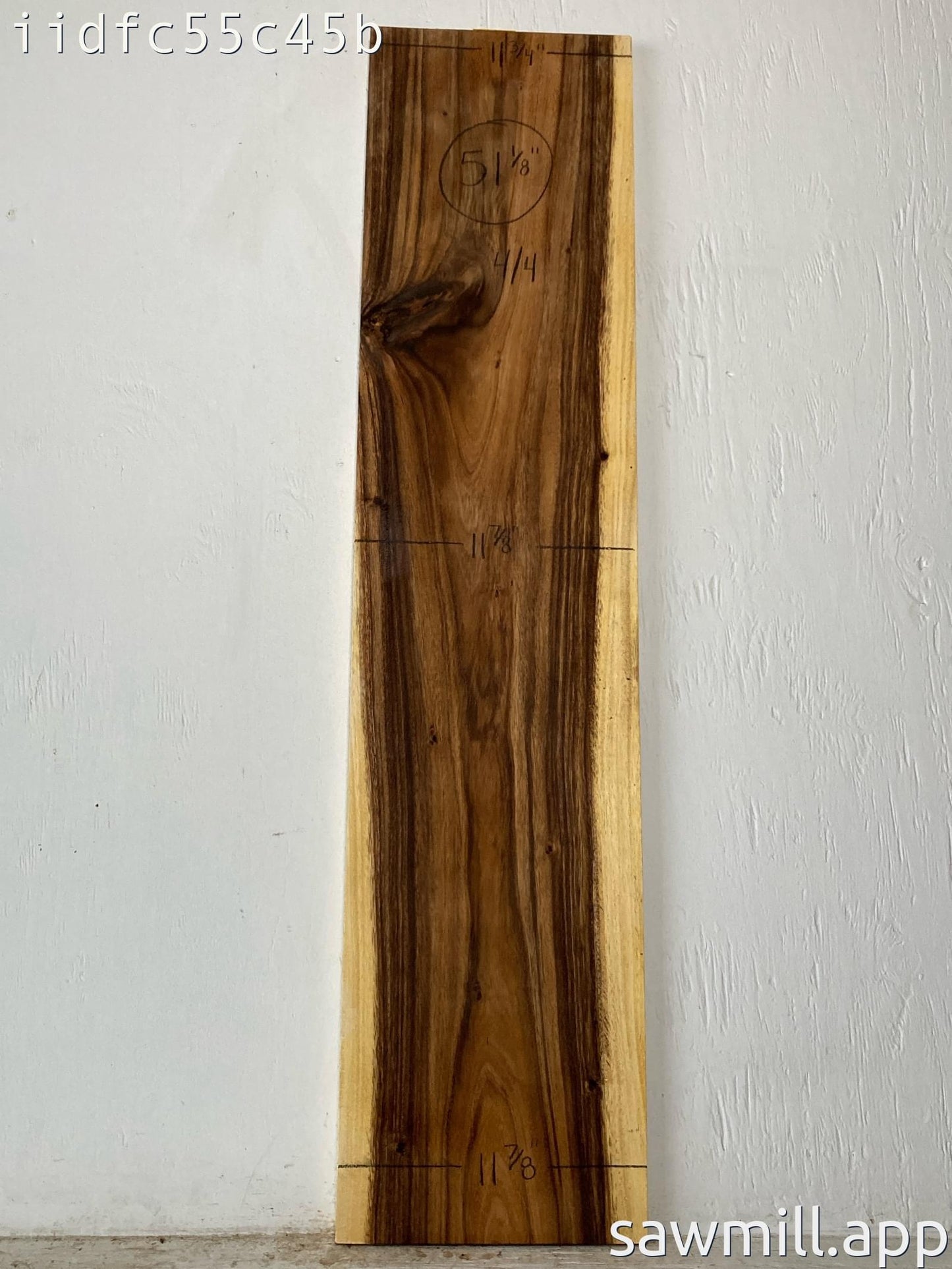1" x 11" x 51" Monkeypod