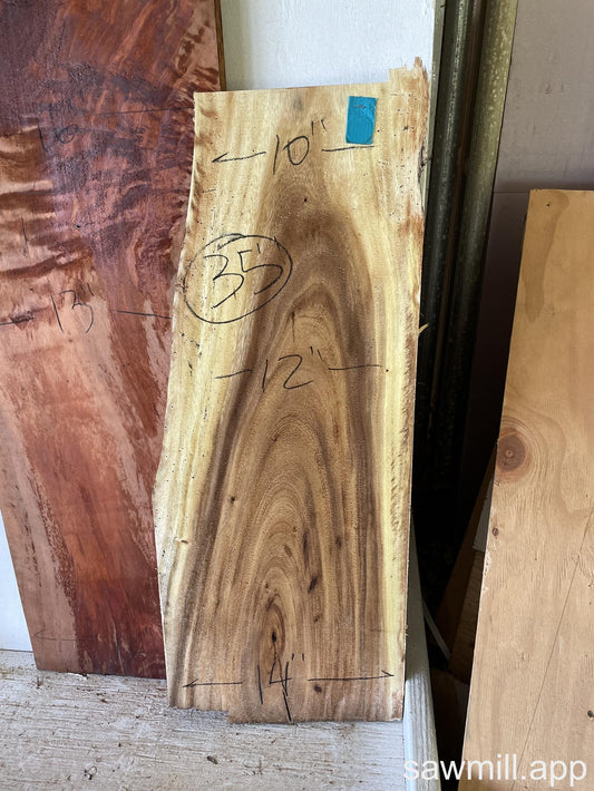 2" x 14" x 35" Monkeypod