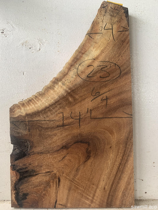 1.5" x 14" x 23" Monkeypod