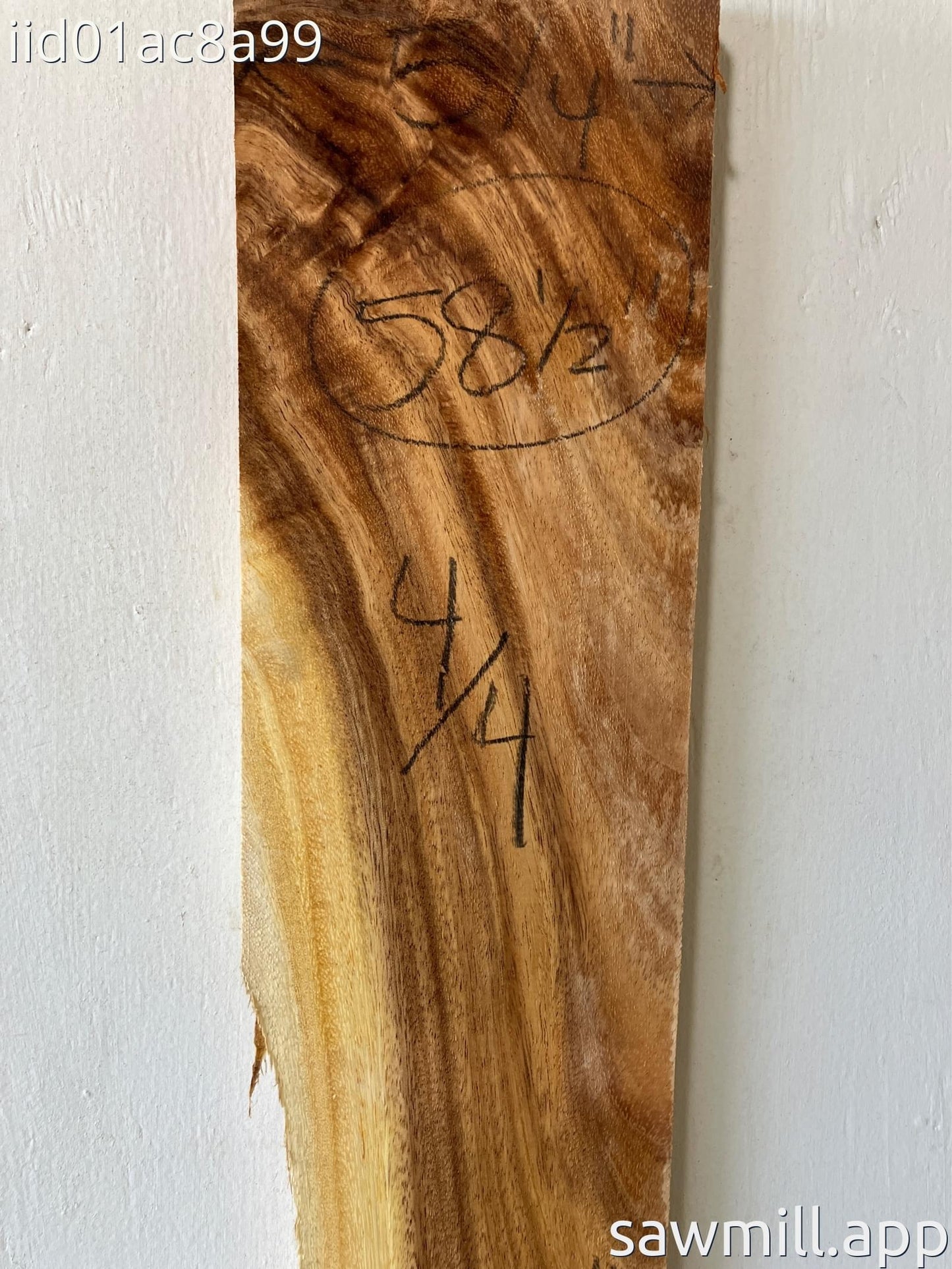 1" x 5" x 58" Monkeypod