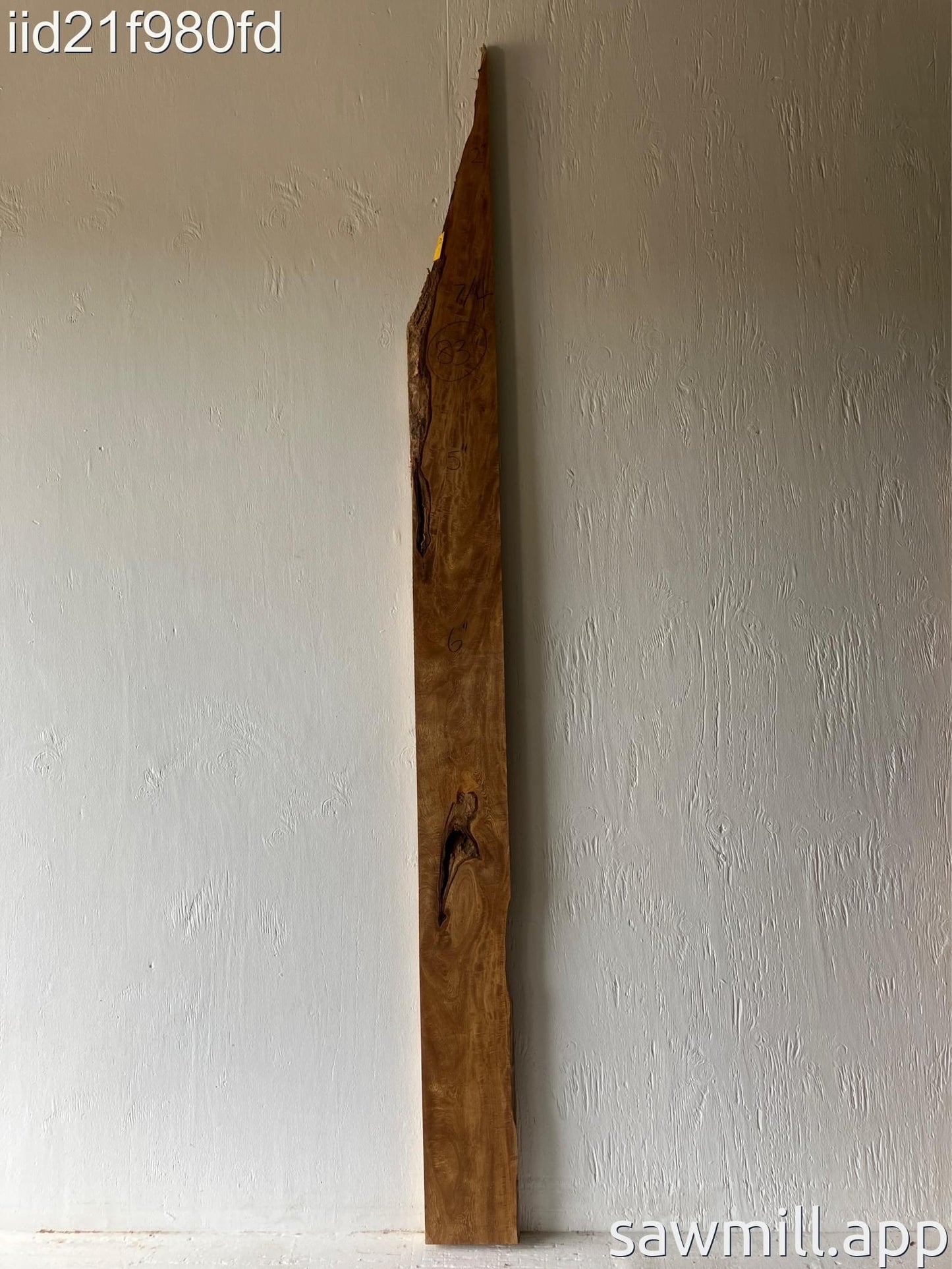 1.75" x 6" x 83" Fiddle Wood