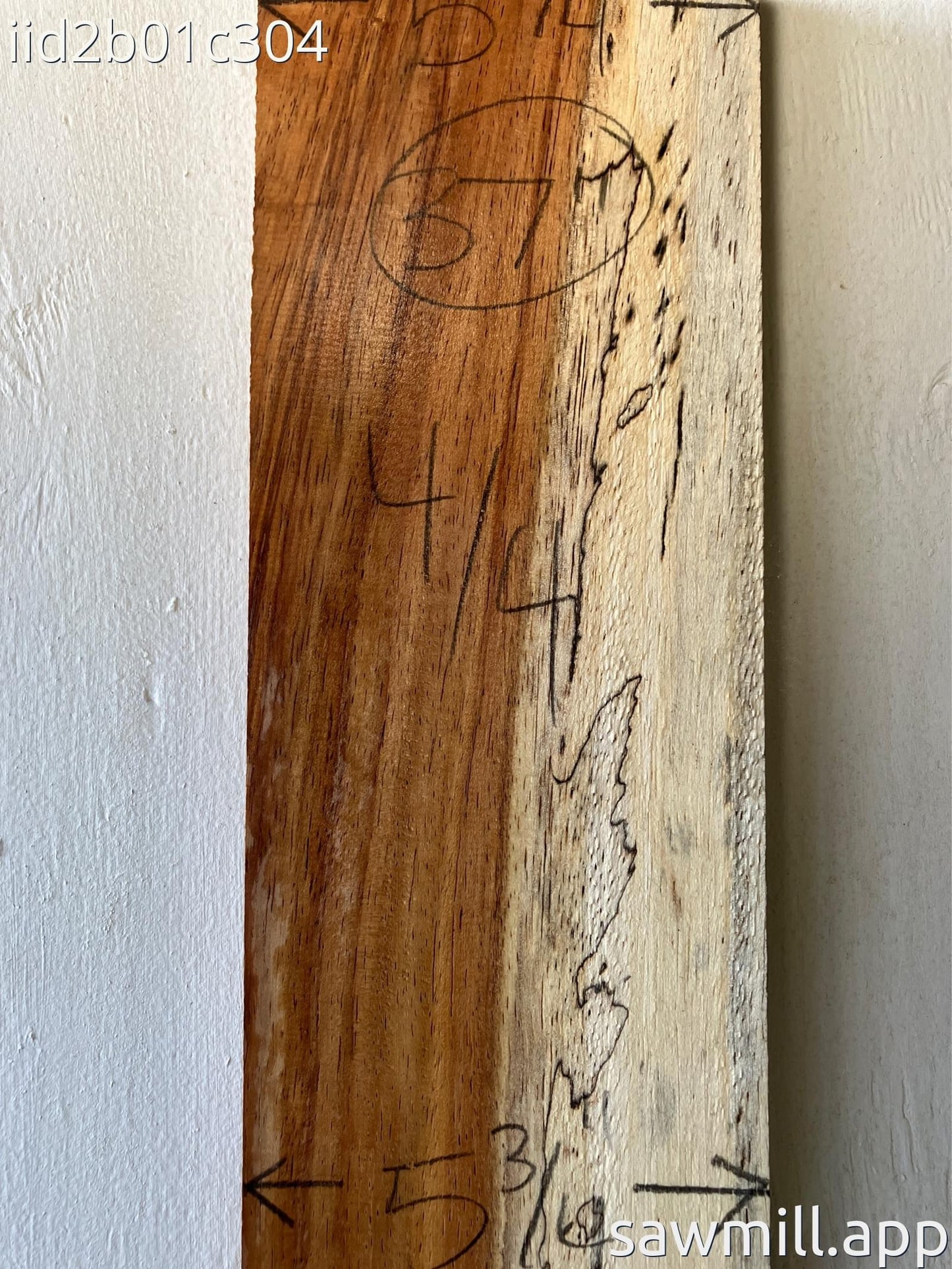 1" x 5" x 37" Chocolate Albizia